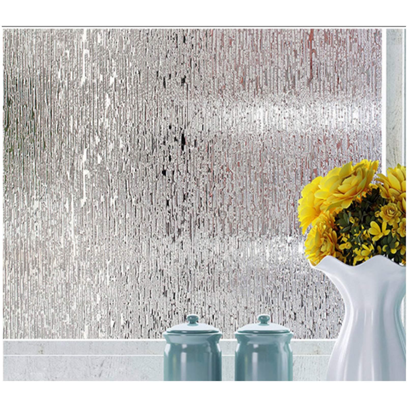 Rain Glass Window Film Static Cling Opaque Glass Sticker Home Decor (Clear Two)