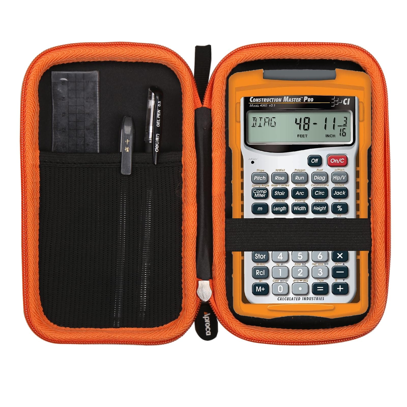 Aproca Hard Storage Travel Case, for Calculated Industries 4065 4080 Construction Master Pro Calculator (Case Only)
