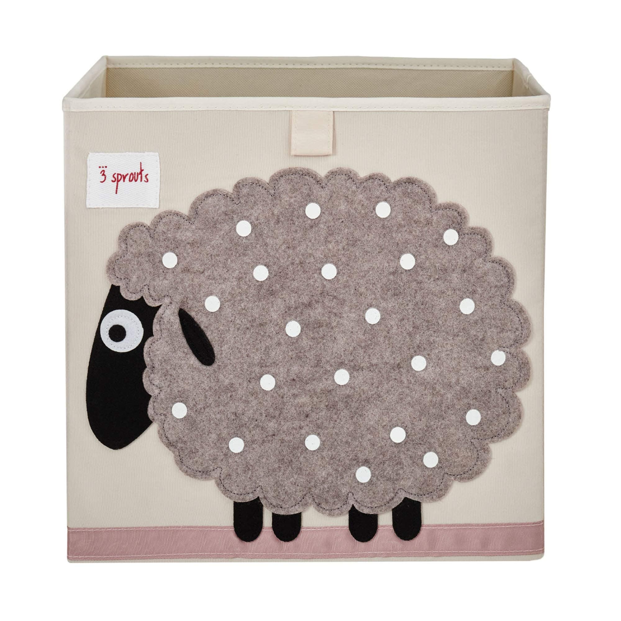 3 Sprouts Storage Box, Sheep, Beige