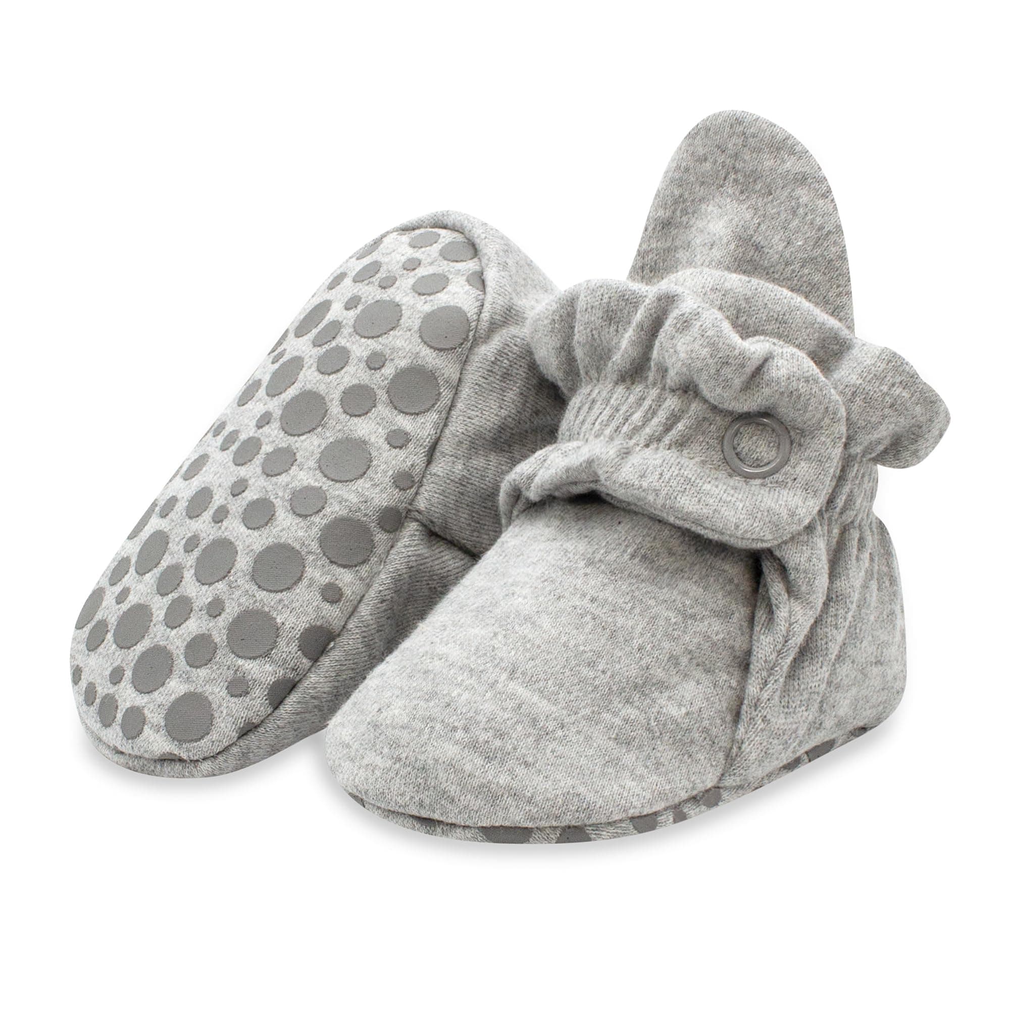 Unisex Organic Cotton Baby Booties With Gripper Soles