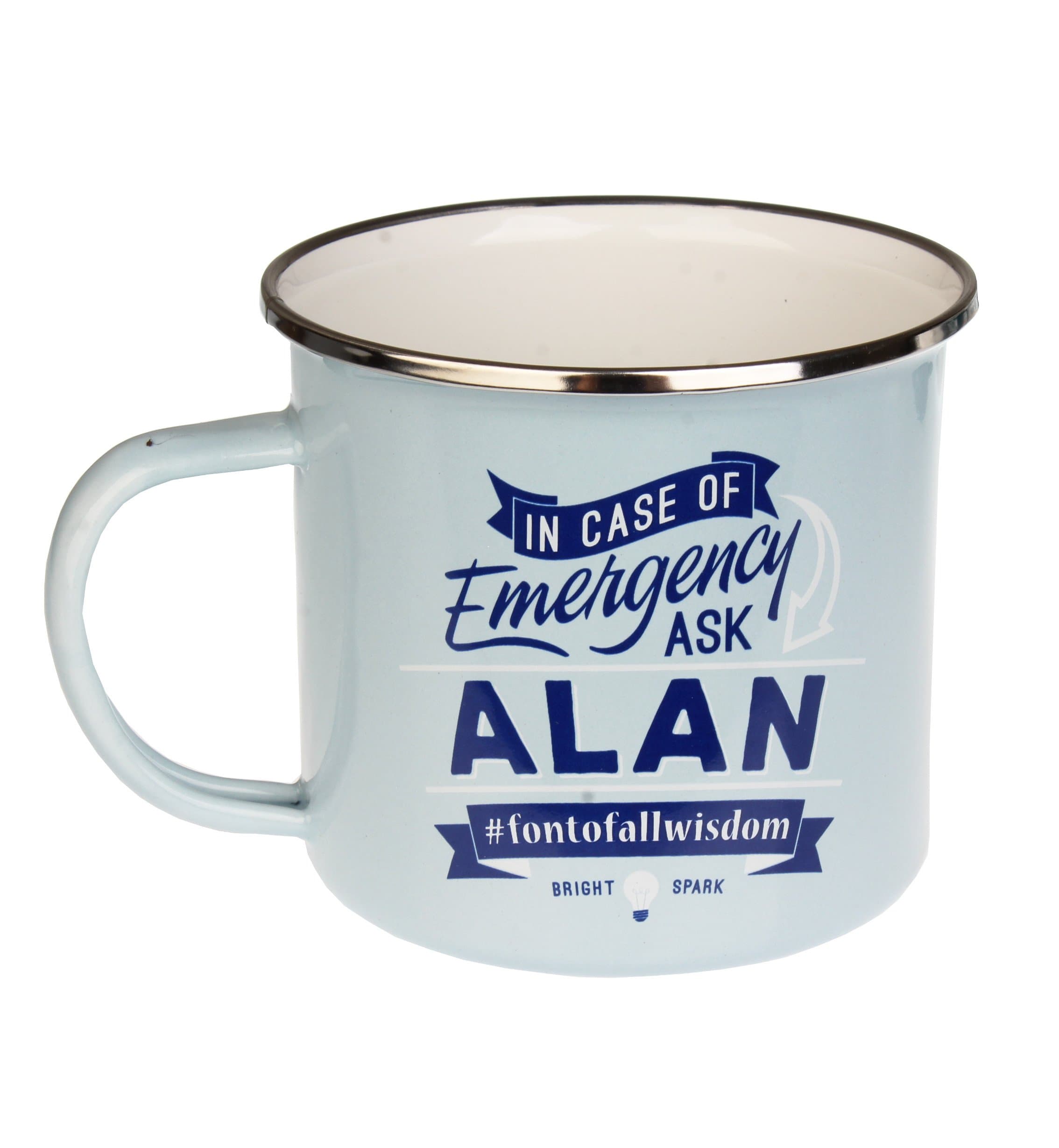 Enamel Personalised Name Mug (Alan)