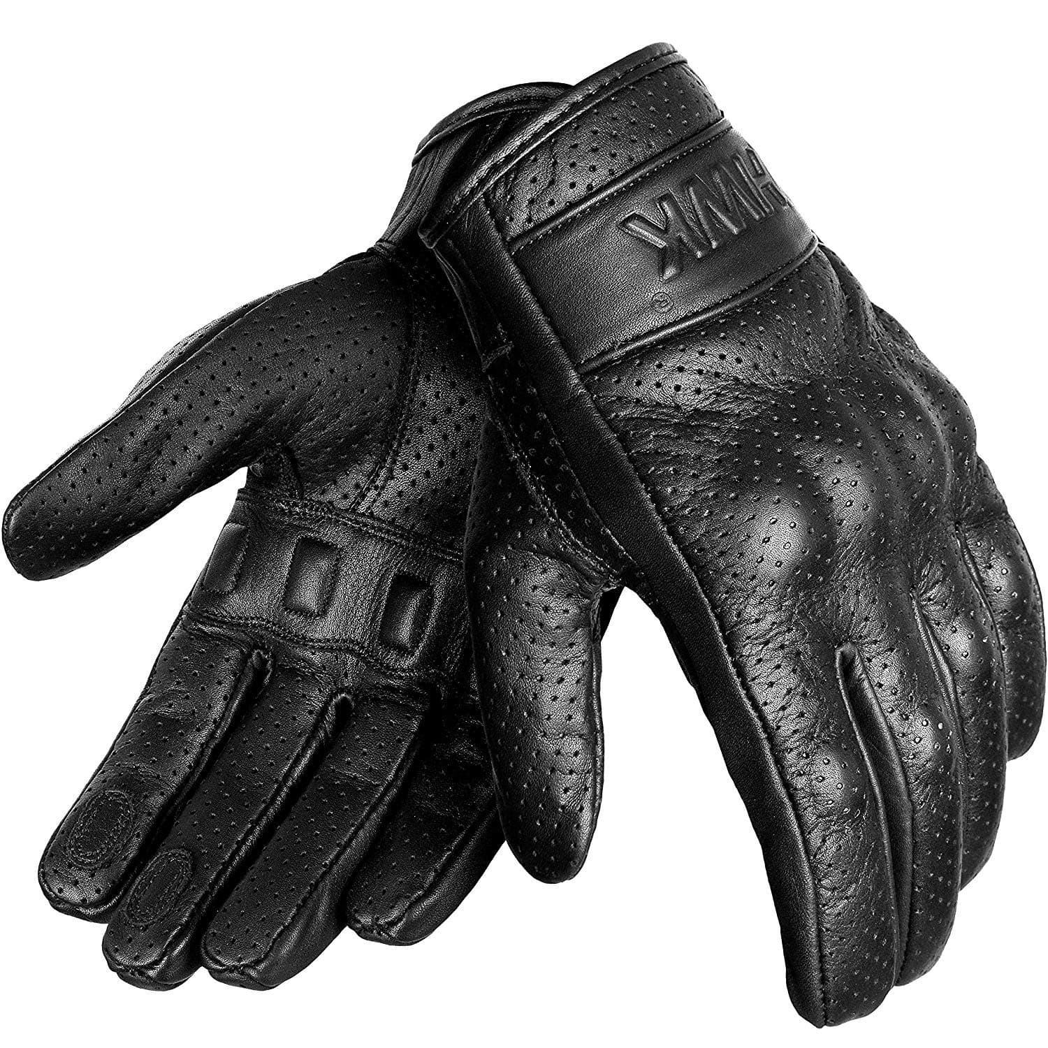 HWK Motorcycle Gloves Men Motocross Motorbike Tactical Riding Biker Leather Driving Racing Gloves (2XL) - Motorcycle Accessories