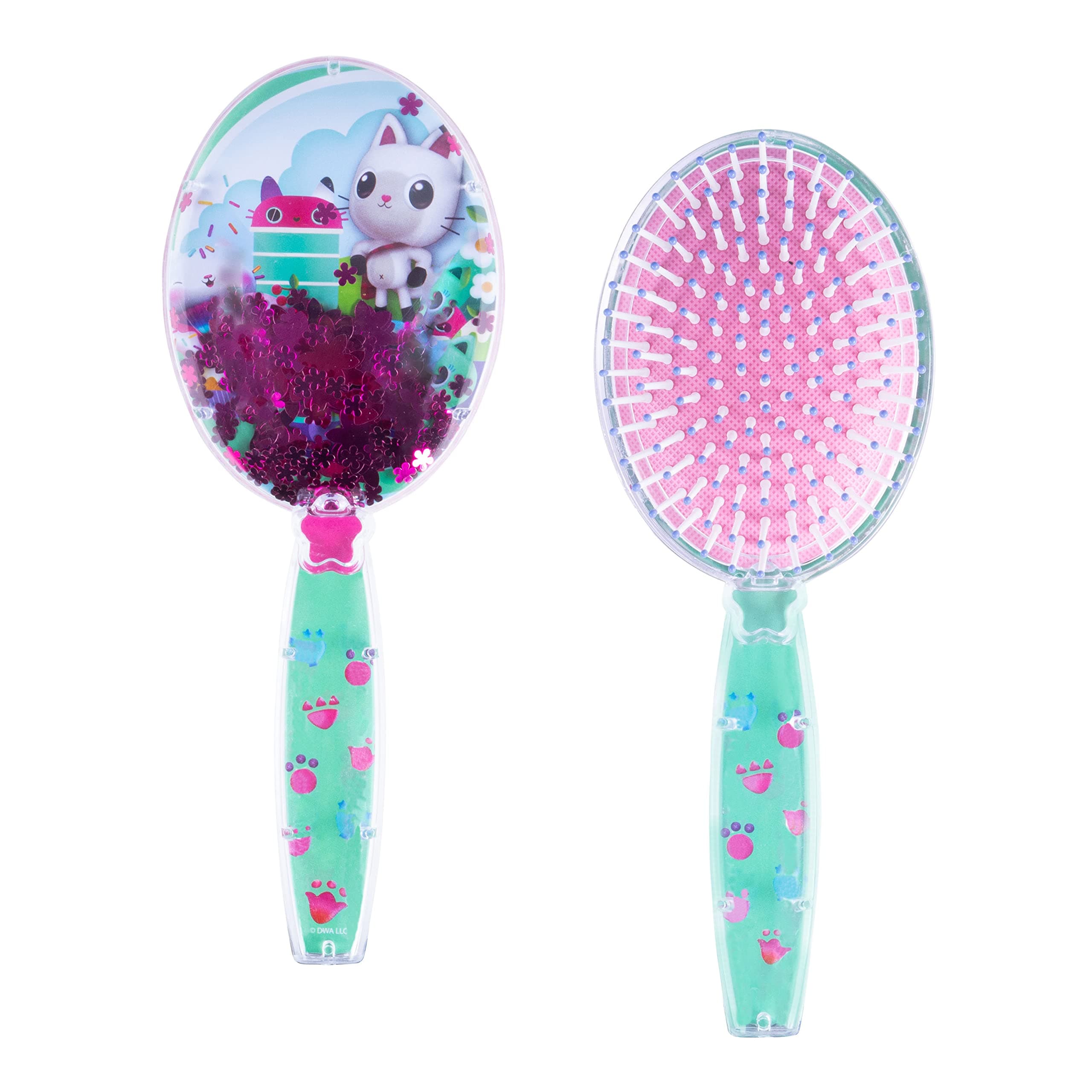Gabby's Dollhouse Hair Brush with Magical Sparkling Stars Confetti HairBrush - Kids Ages 3+