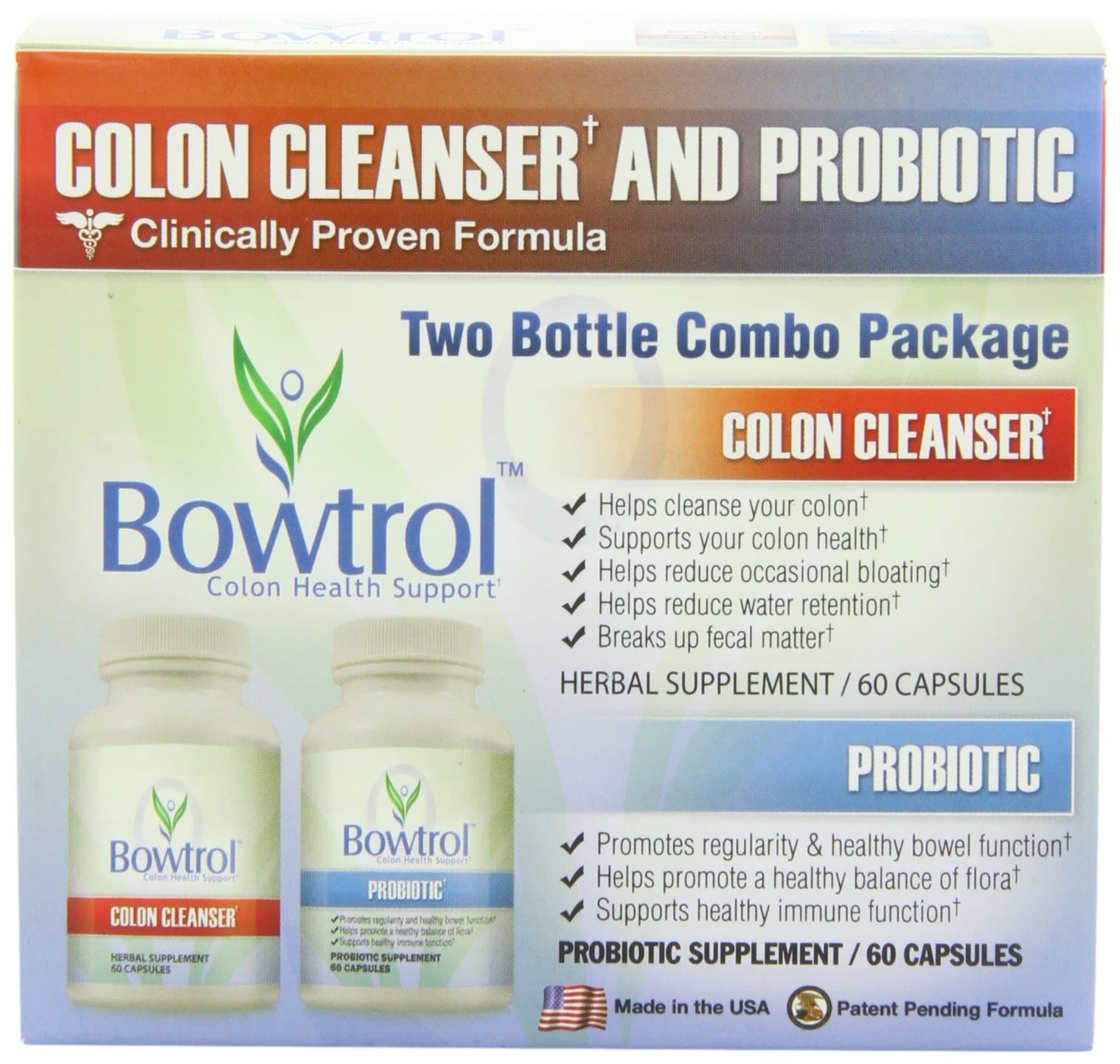 Colon Health Support: Colon Cleanser and Probiotic Capsules 1 set