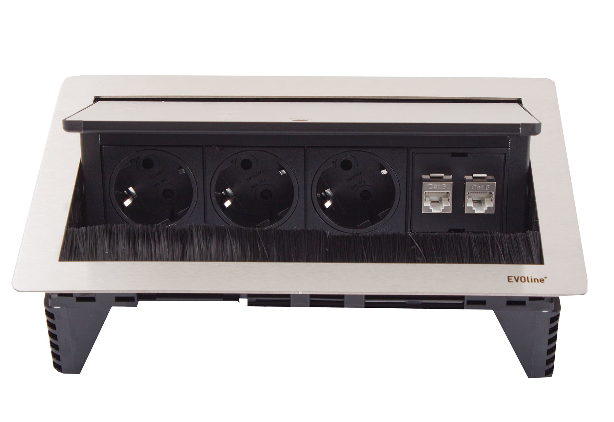 Schulte Evoline Fliptop Push Data M 3X VDE Socket 2X RJ45 – 159370000200