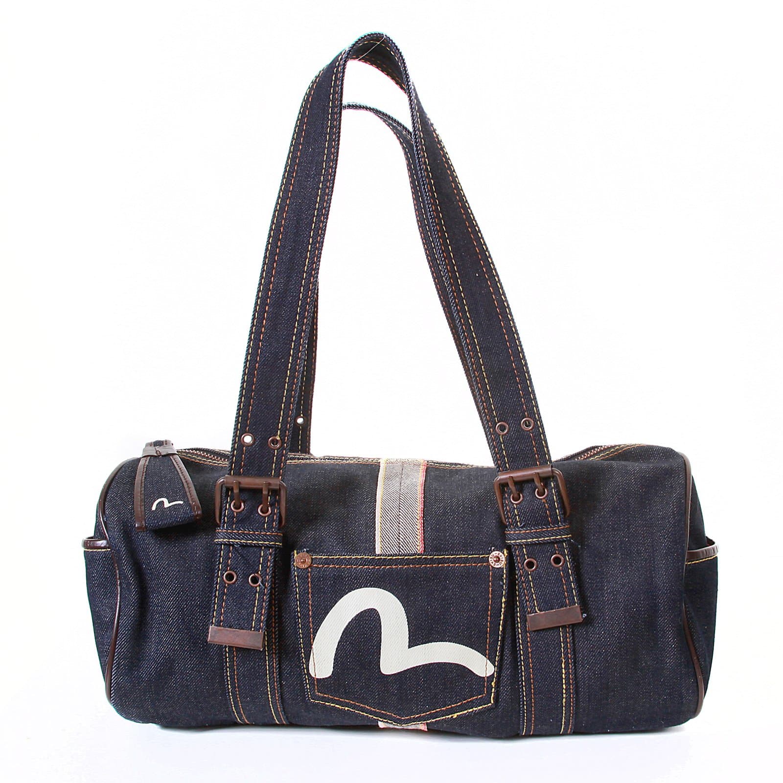 denim logo pocket gym bag EVIS0837