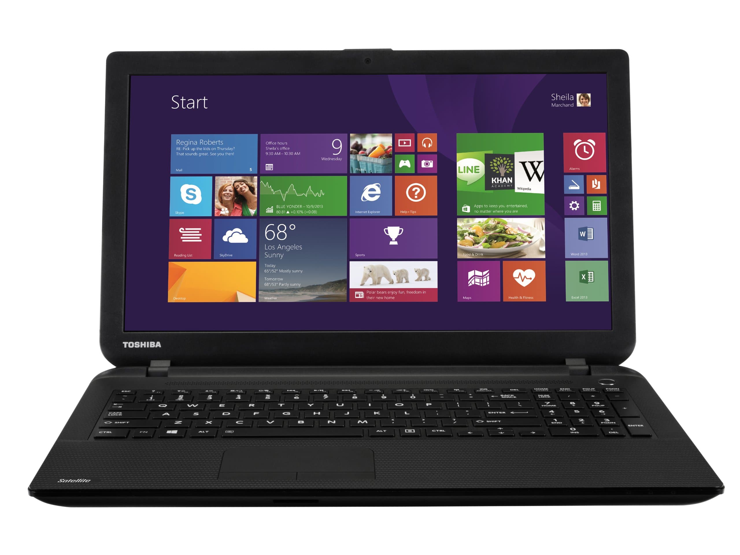 Satellite C50D-B-120 15.6-inch Laptop Notebook (Black) - (AMD E1-6010 1.35GHz, 4GB RAM, 500GB HDD, Windows 8.1 with Bing)
