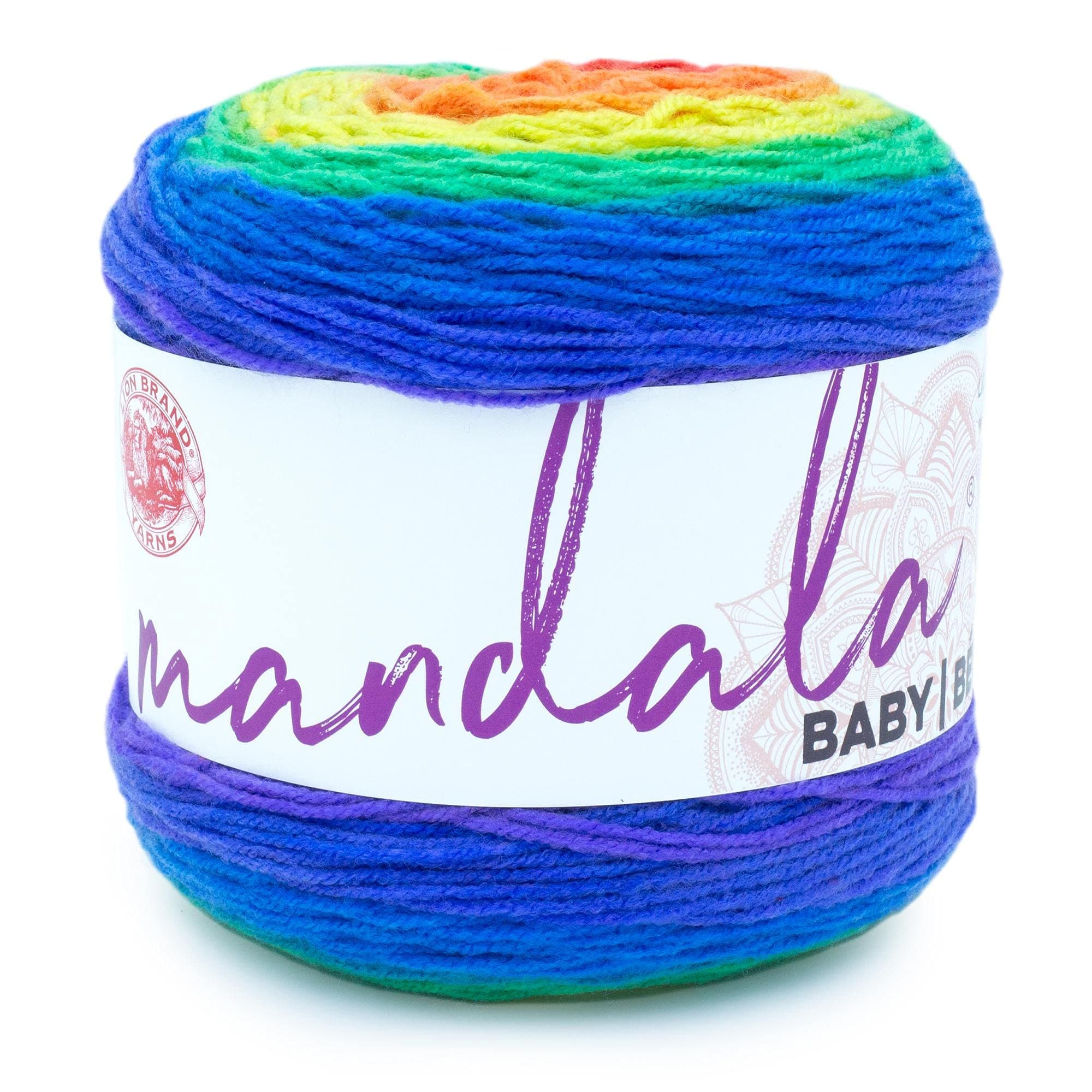 Company 526-201 Mandala Baby Yarn, Rainbow Falls, Acrylic, One Skein