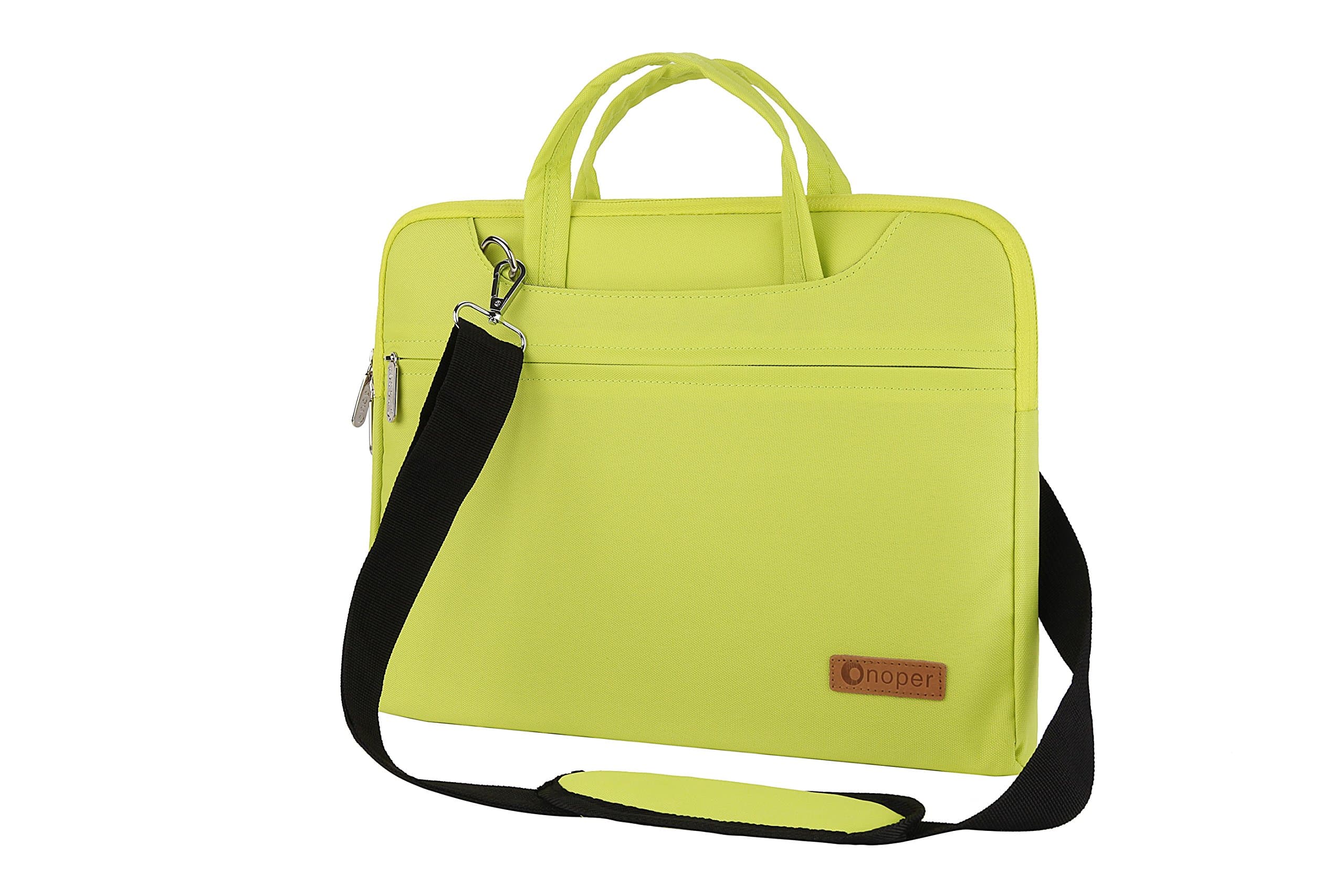 Onoper Multi functional Portable Thin Light Laptop Sleeve Messenger Briefcase Pocket Case Carrying Case Bag Pouch for Notebook / MacBook / Ultrabook /Computers / Tablet / Chromebook / Messenger Case with Handle and Removable Carrying Strap For Acer/Asus/Dell/Fujitsu/Lenovo/HP/Samsung/Sony/Toshiba (11-12'', Green)