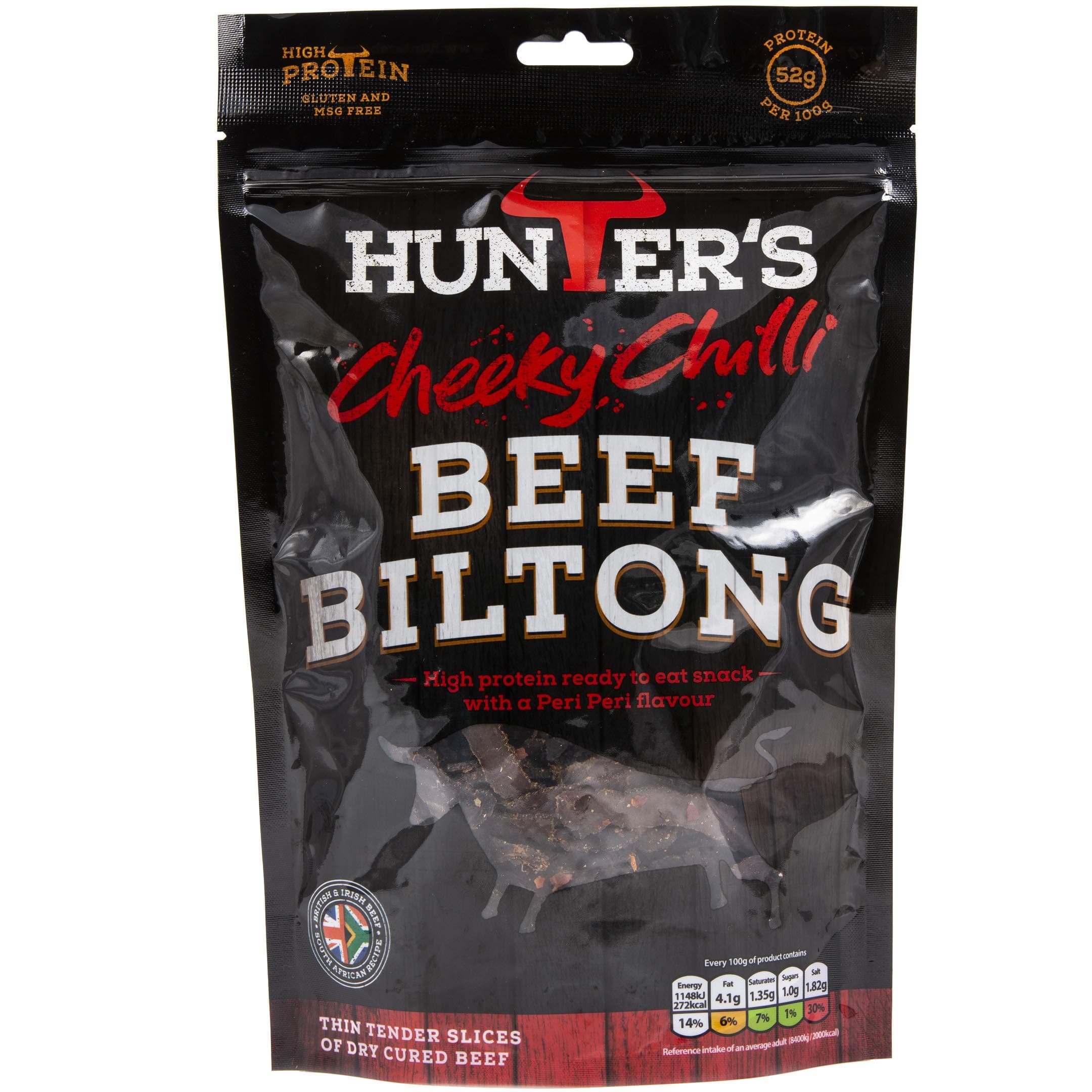 Cheeky Chilli Beef Biltong - 250 Grams , High Protein Snack, Gluten and MSG Free, Established in 2002 / 48hr Delivery