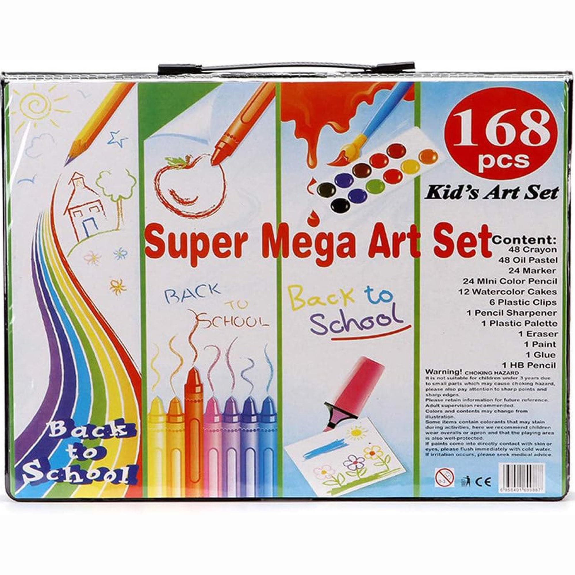 Versa-Mart's Ultimate 168-Piece Kids' Art Drawing Set Colored Pencils, Watercolor Markers, Mega Pack, All in one Back to School