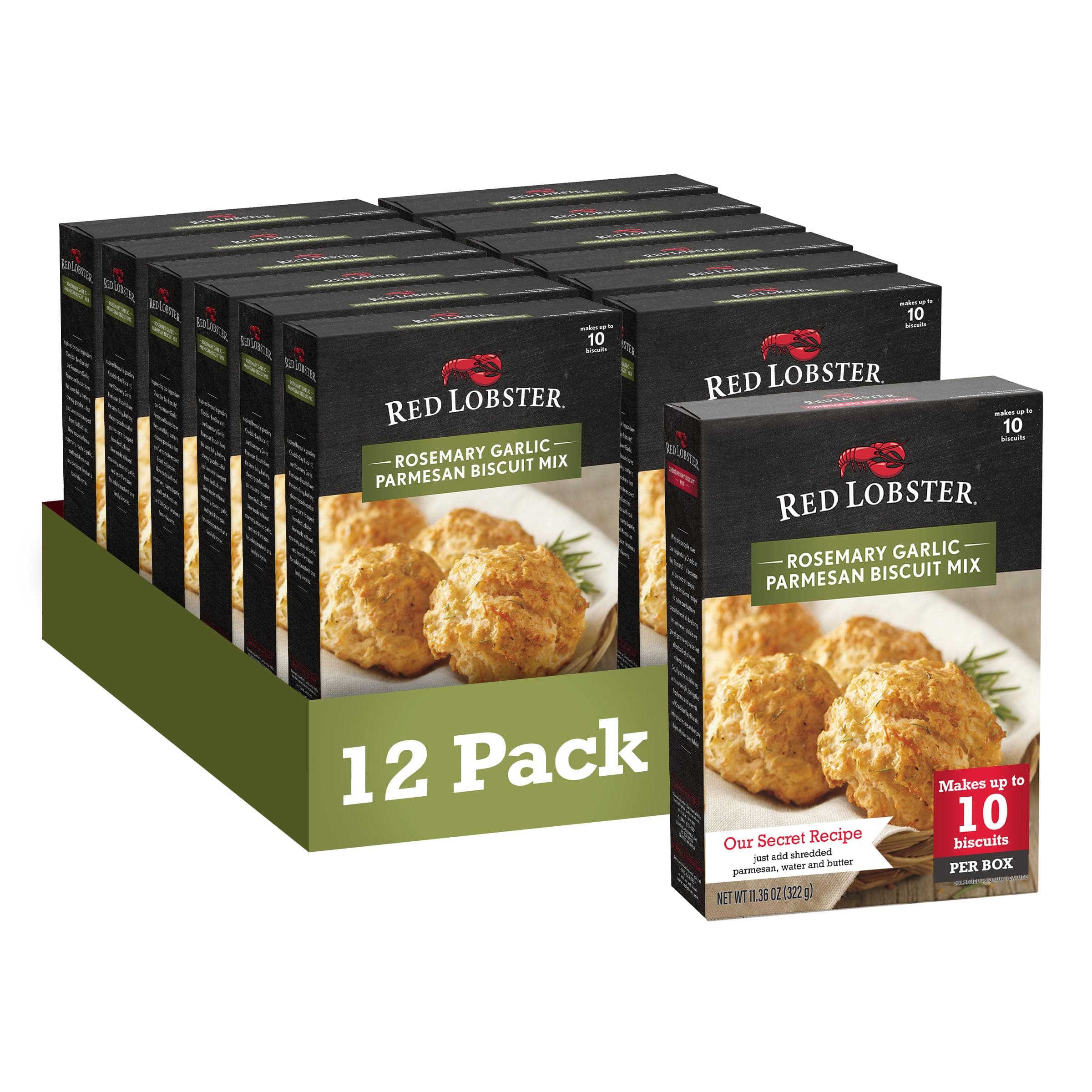 Rosemary Garlic Parmesan Biscuit Mix, Rosemary Garlic Herb Seasoning Included, 11.36 Oz Box (Pack of 12)