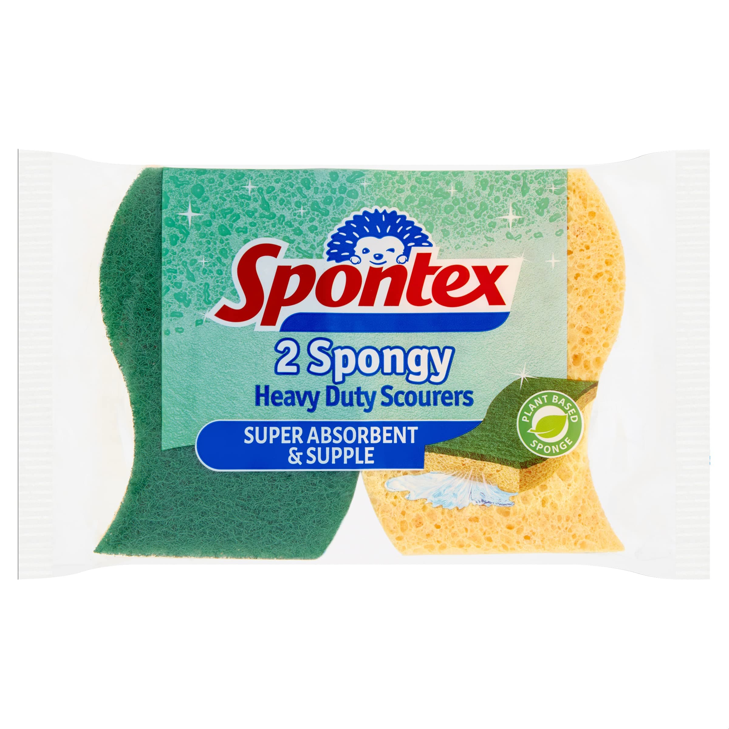 2 Spongy Heavy Duty Sponge Scourers | Super Absorbent & Supple