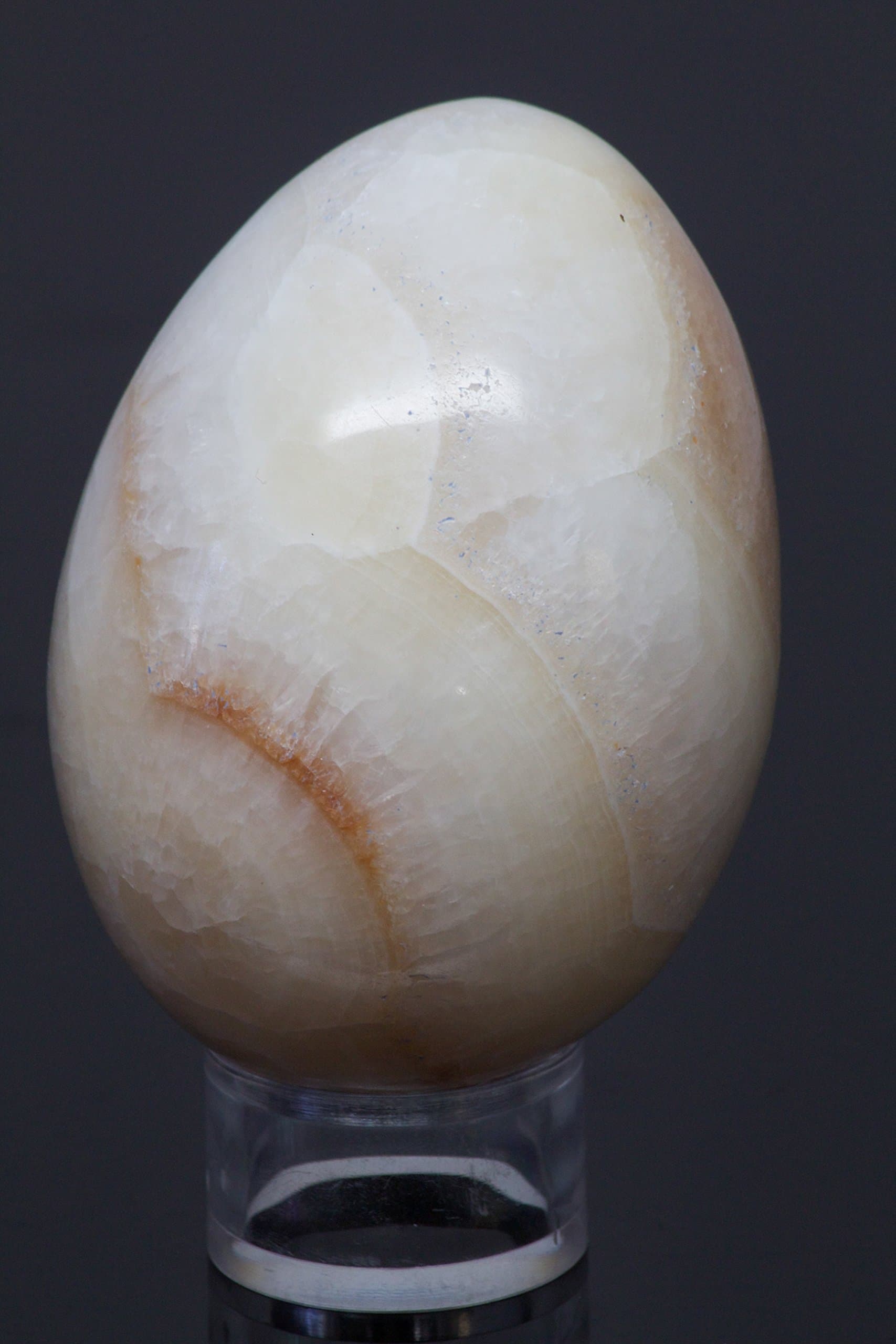 Rare! White Onyx Egg, Healing Crystals and Stones - Feng Shui Decor, Home Decor, Office Decor, Meditation, Yoga, Crystal Healing, Reiki, Protect & Ground