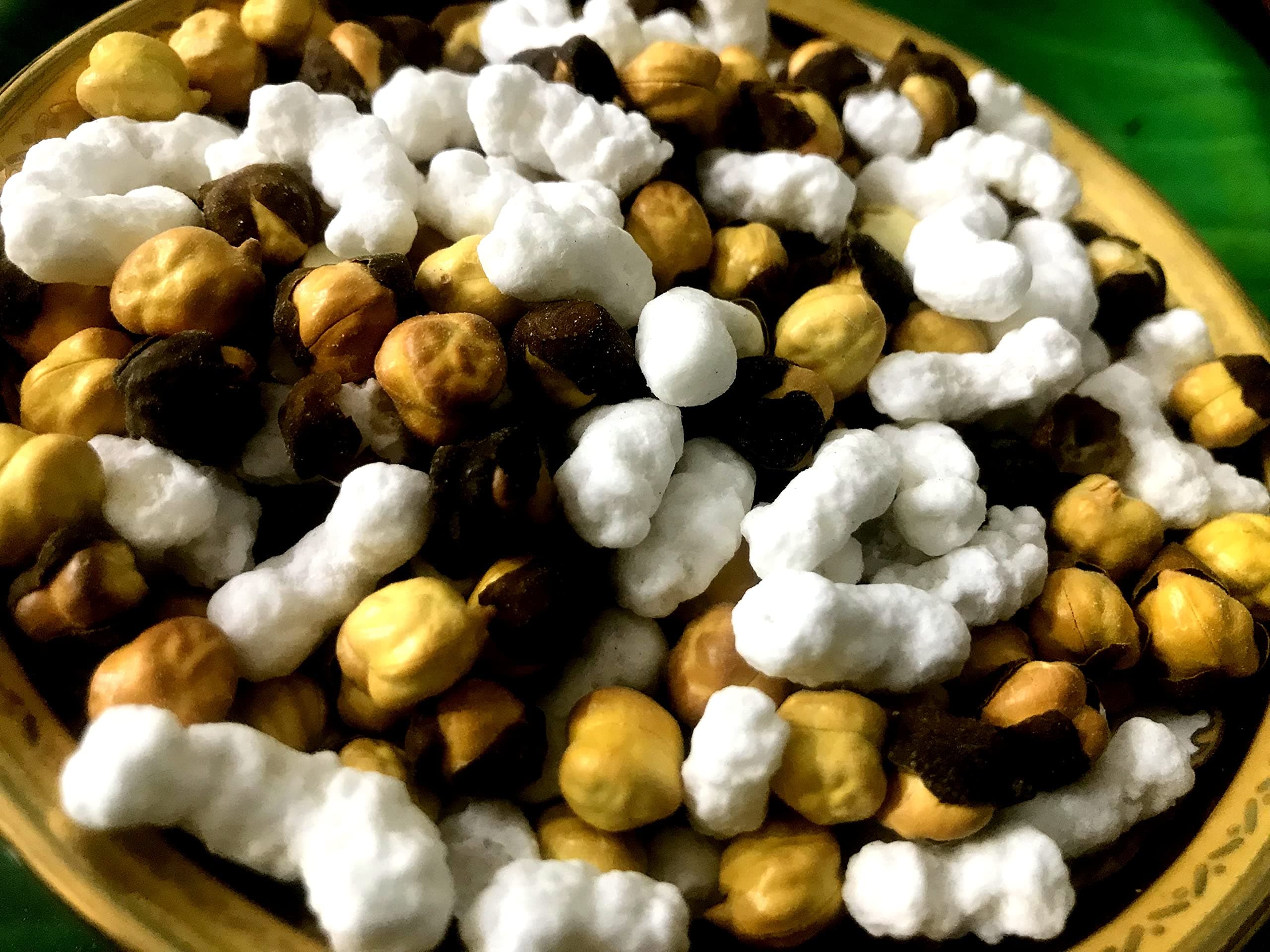 Midlumes sweet kheel | puffed rice mixed| healthy diet| with roasted chana Unsalted high fibre | product of old Delhi pack of 500 gm