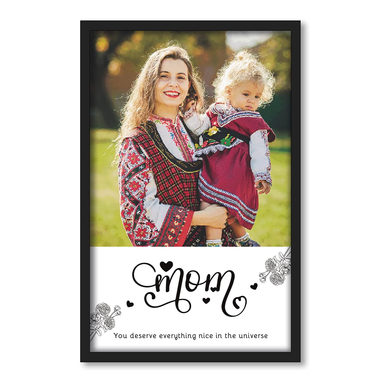 Custom Diamond Art Painting Kits for Adults – Mom Gifts for Mother's Day Gifts for Women, Customized Private Picture Arts Craft Decor for Birthday, Anniversary, Valentine's Day, 15.7×23.6 Inch