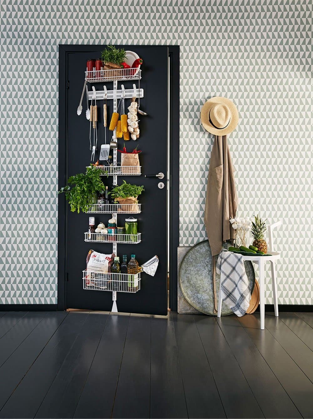Elfa Door Wall Rack - Pantry Storage 2 (Platinum)