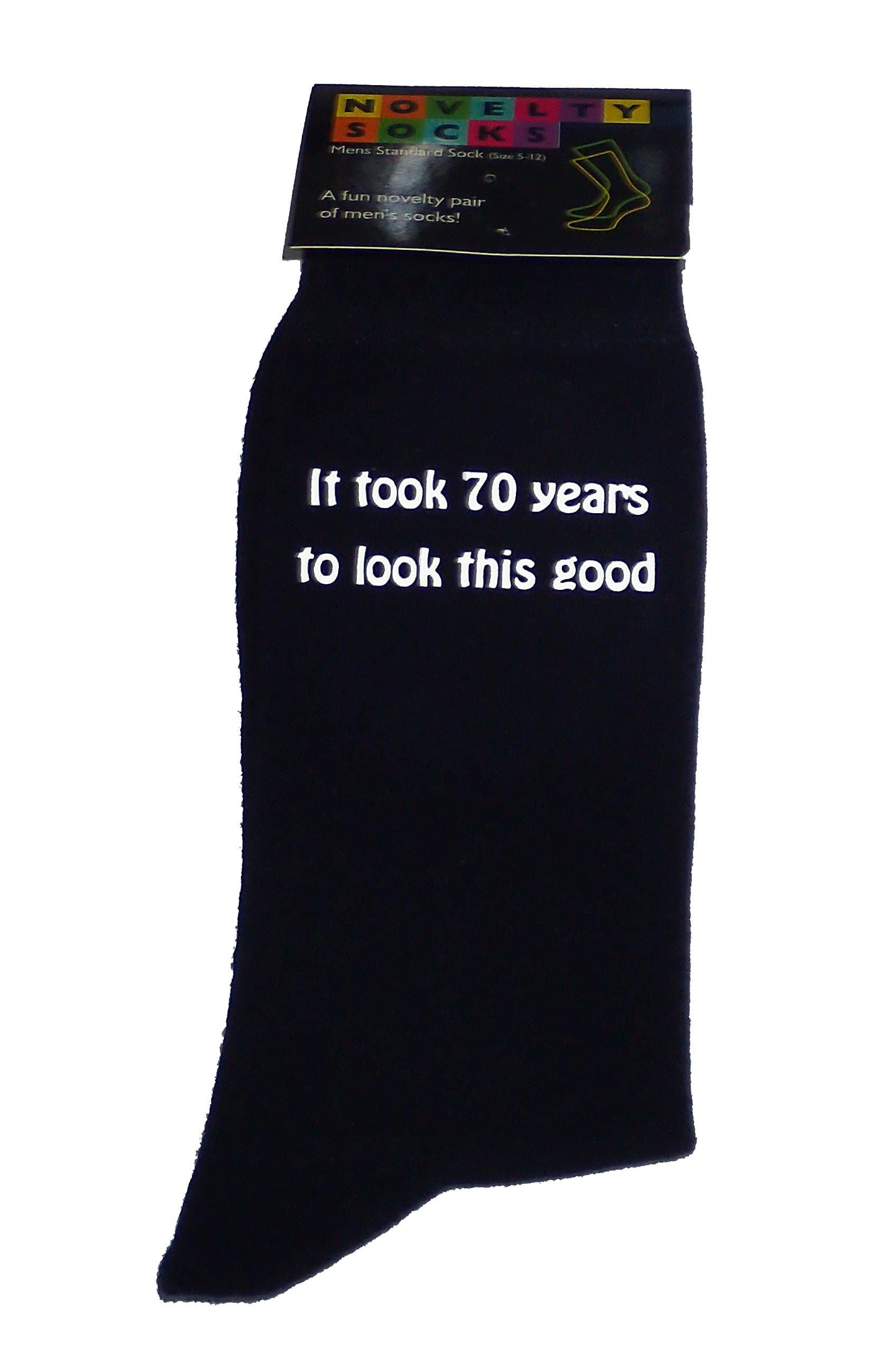 It took 70 years to look this good Printed Mens Black Socks 70th Birthday Gift