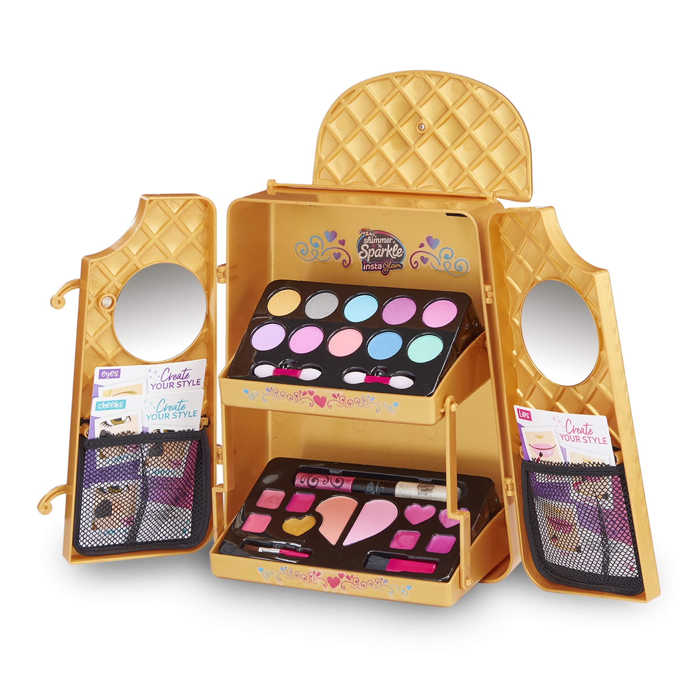 Shimmer And Sparkle All-In-One Beauty Makeup Backpack Kids Set Washable Real For