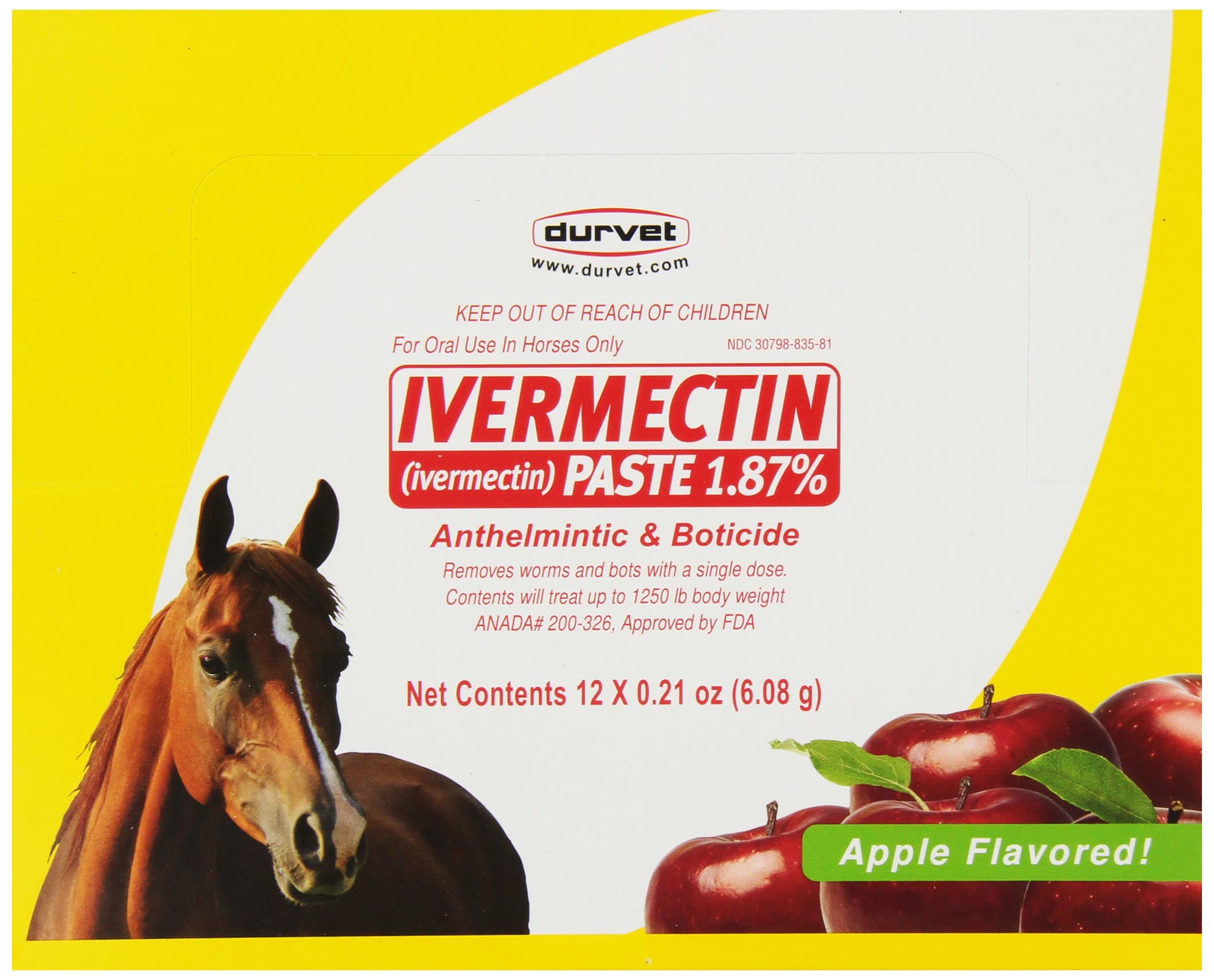 12-Pack Ivermectin Dewormer Paste for Horses