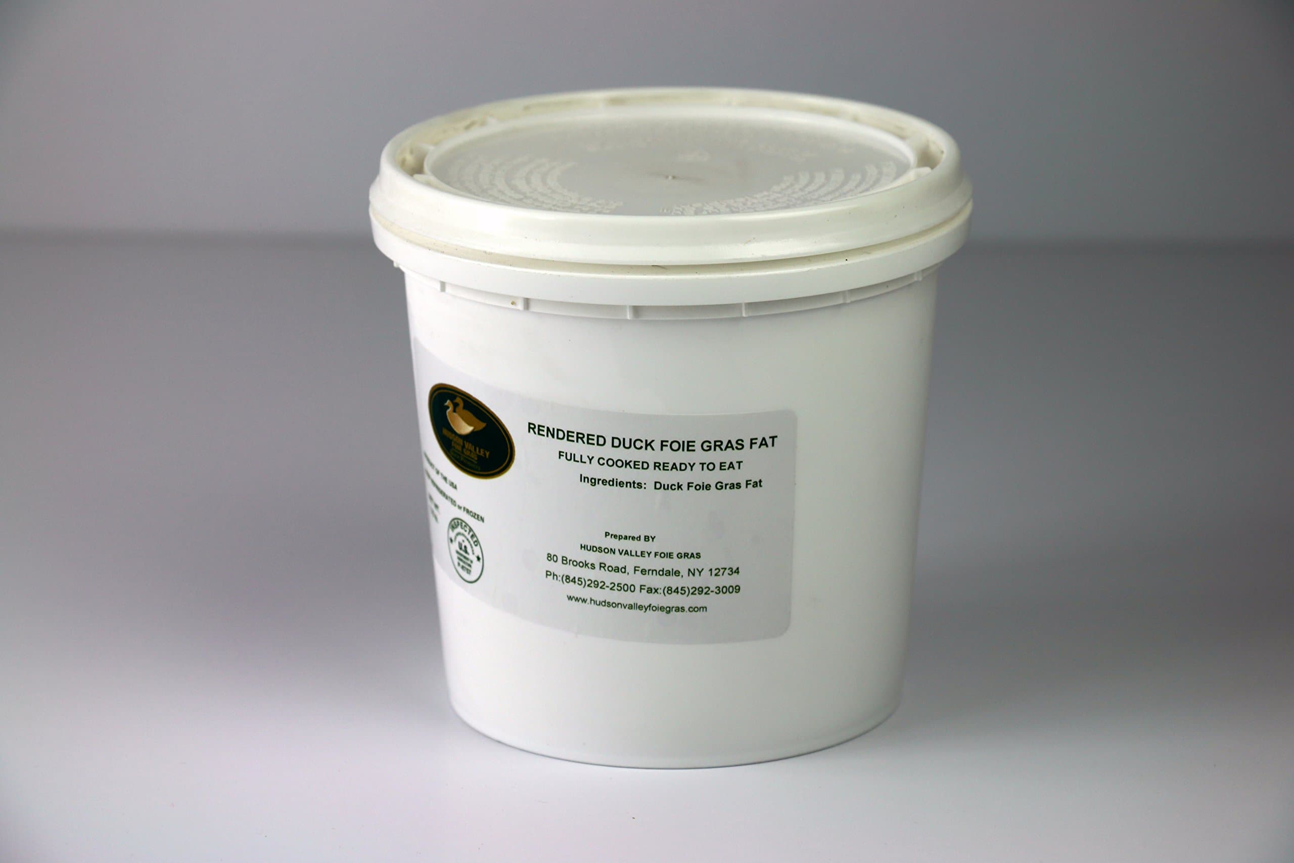 Hudson Valley Foie Gras 'Farm to Table' Rendered Duck Foie Gras Fat, 1 Quart