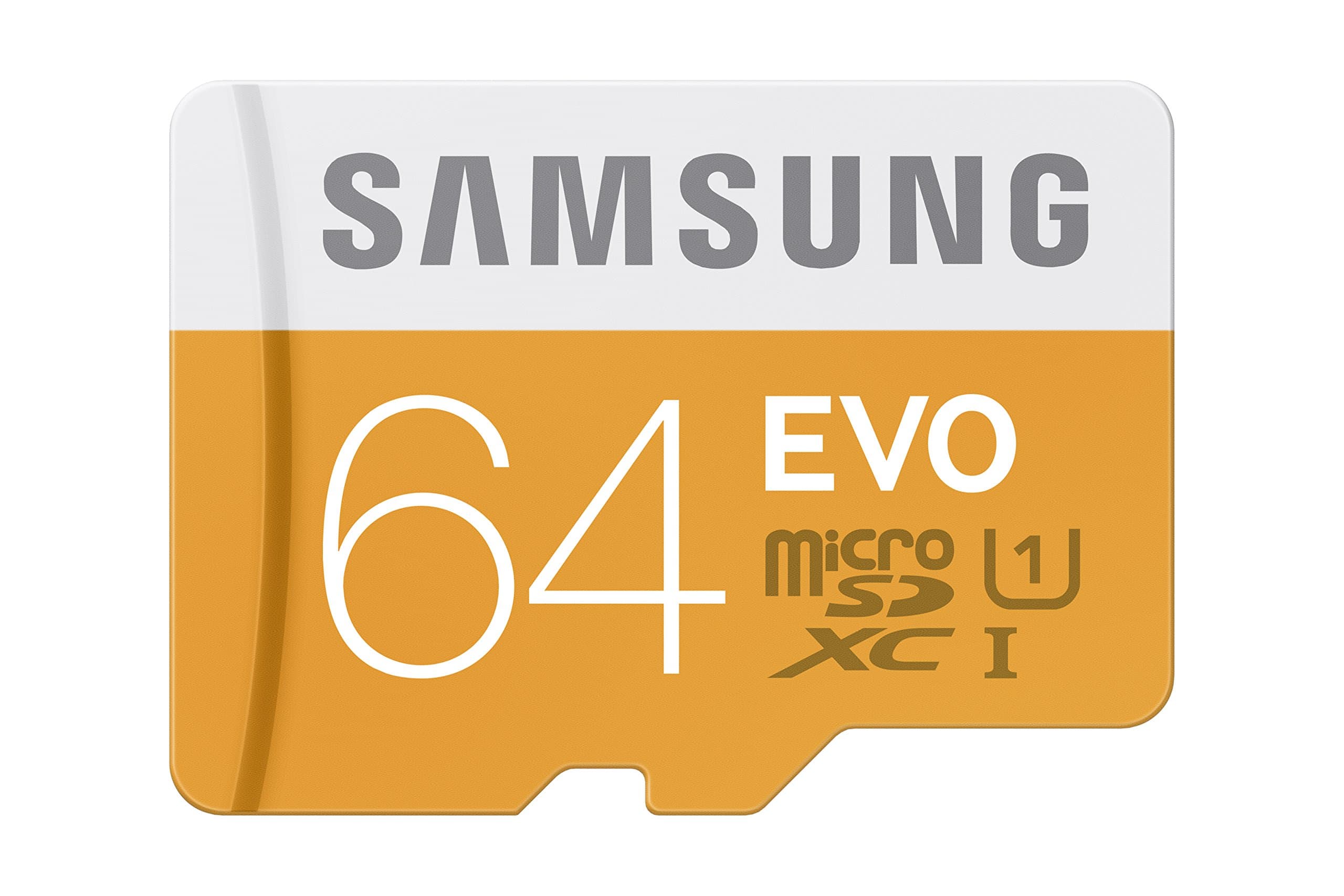 Samsung EVO 64GB 48/MB/s Micro SDXC Memory Card with Adapter up to (MB-MP64DA/AM)