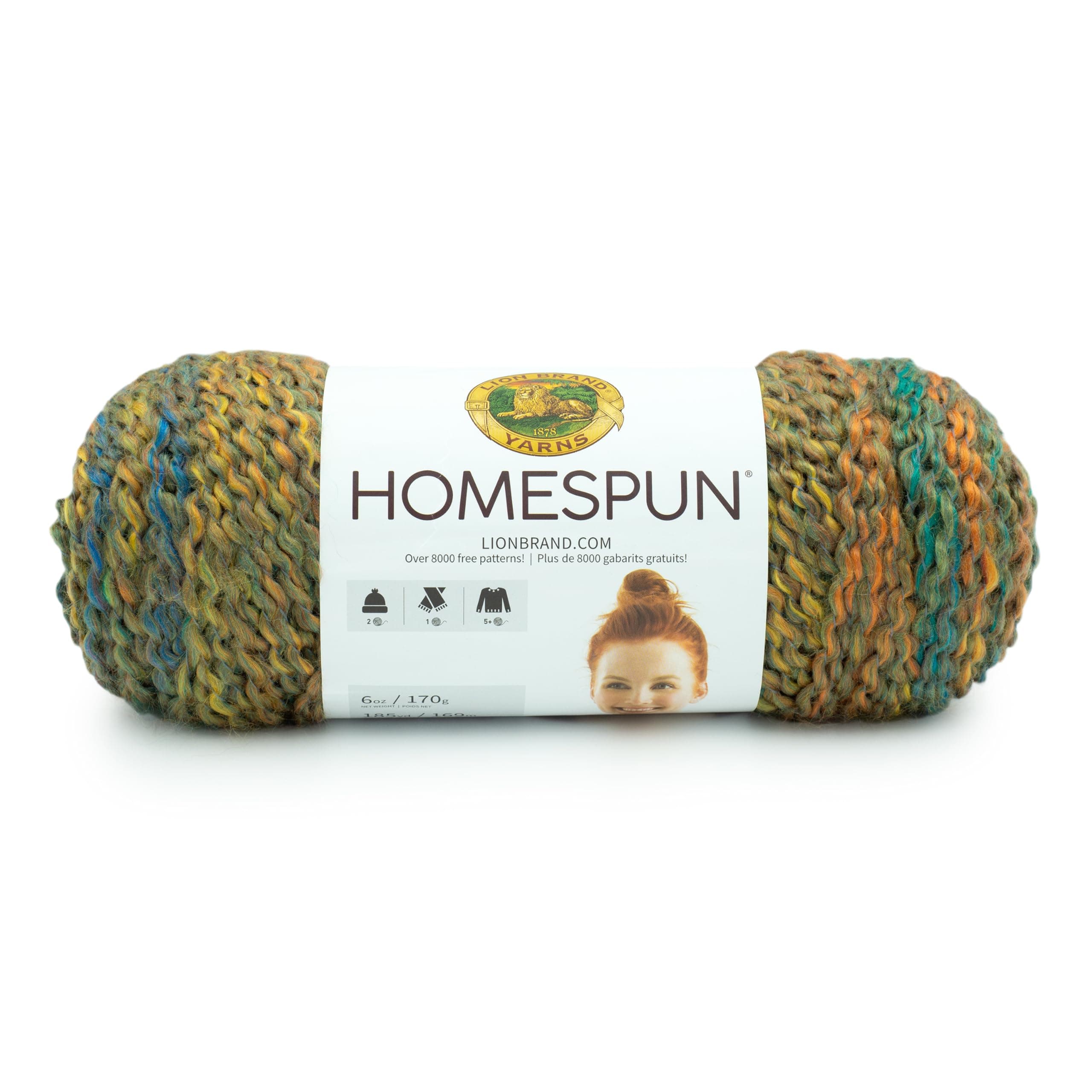 (1 Skein) Lion Brand Yarn Homespun Bulky Yarn, Painted Desert