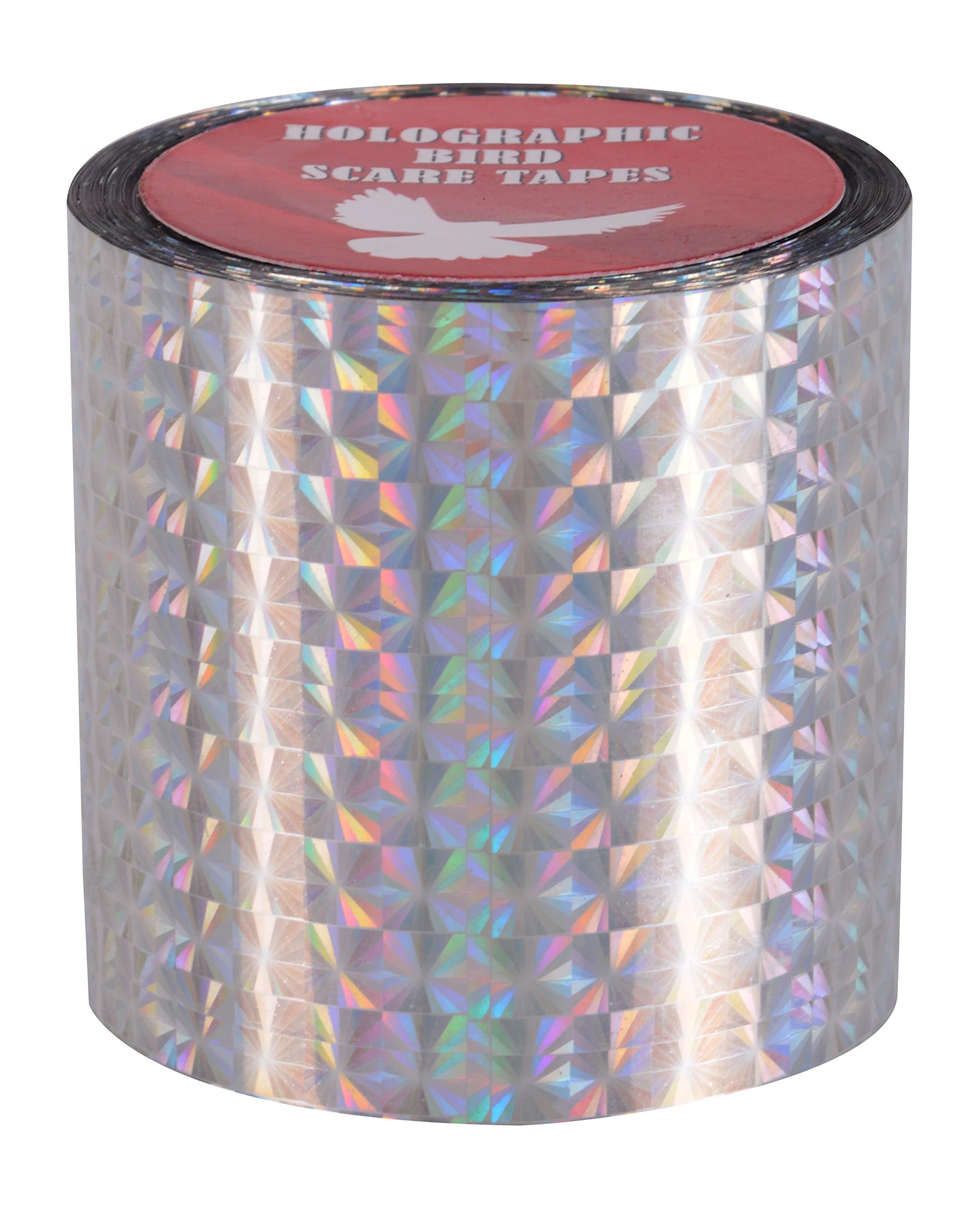 Spick Global Bird Scare Prism Diamond Ribbon Tape - 1 Roll (Silver) Length 150 Ft Width 50 mm