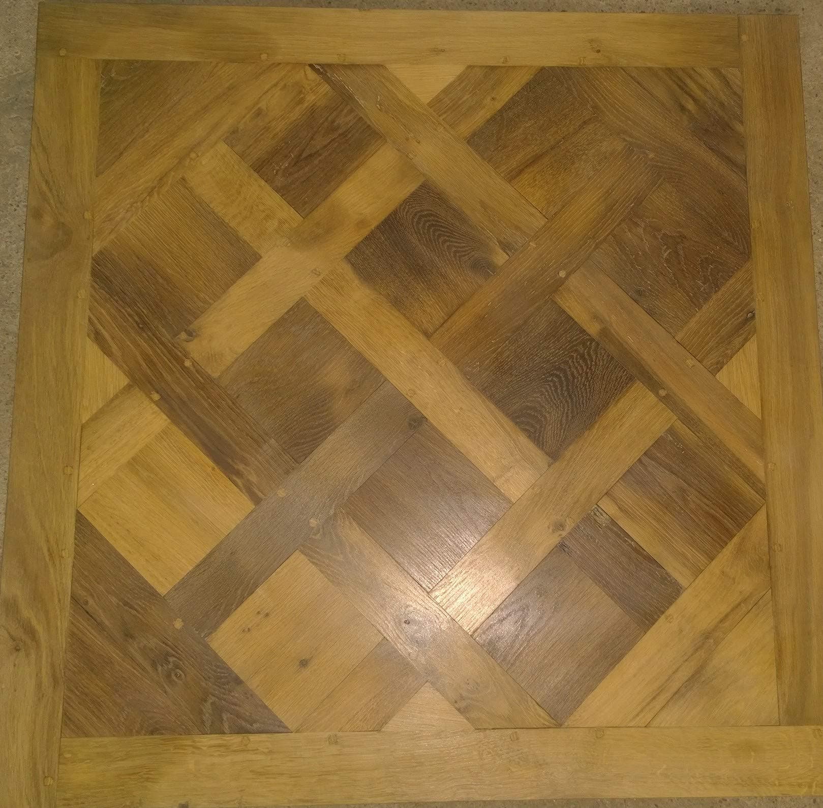 Smoked, Brushed,Natural Oiled Oak Parquet Flooring 580 * 580 * 20/6mm APO2012 (Sample)