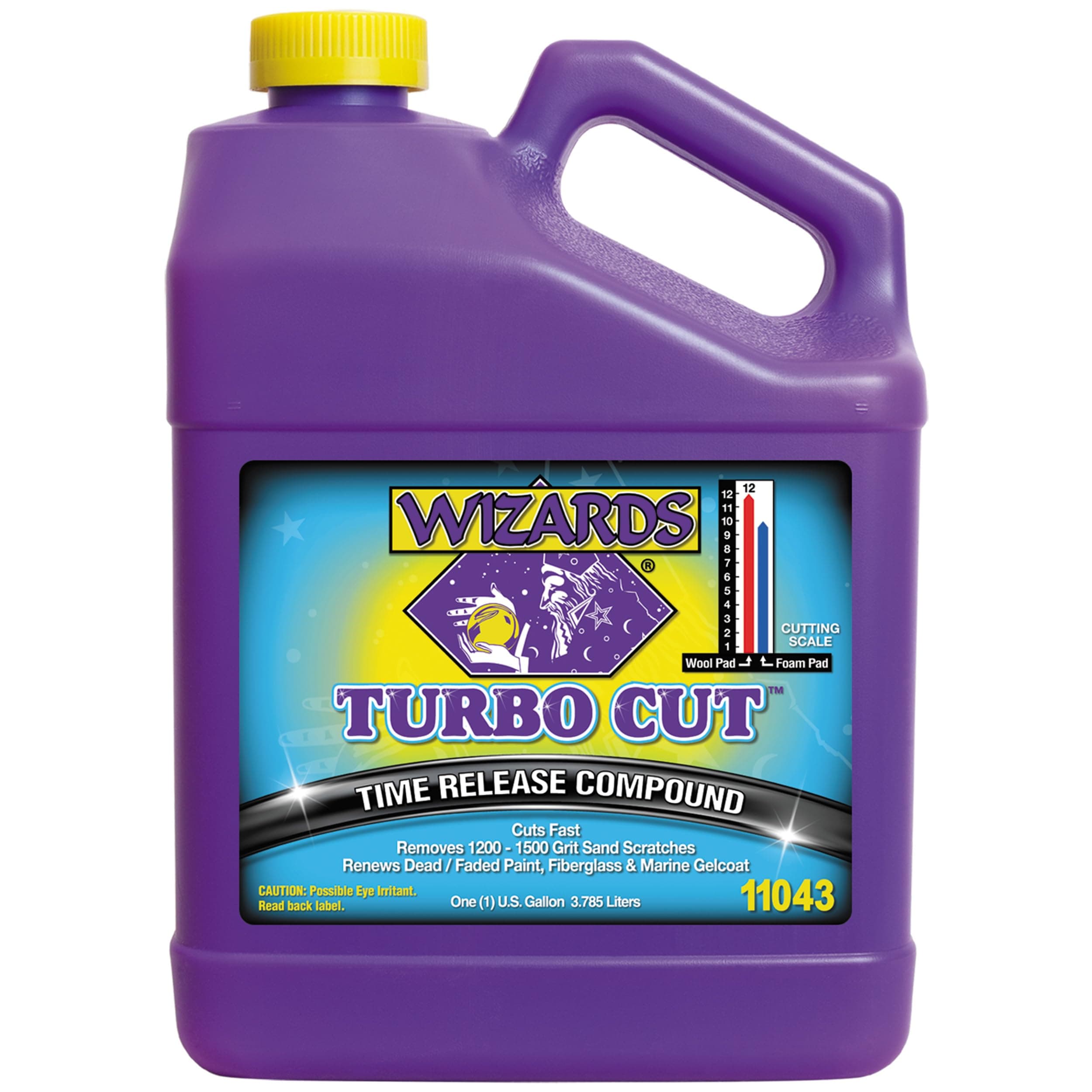 Wizards Turbo Cut Buffing Compound for Car Scratch Repair - 1 Gallon - Removes 1200-1500 Scratches - Rubbing Compound for Cars & Boats - Paint Restorer for Vehicles