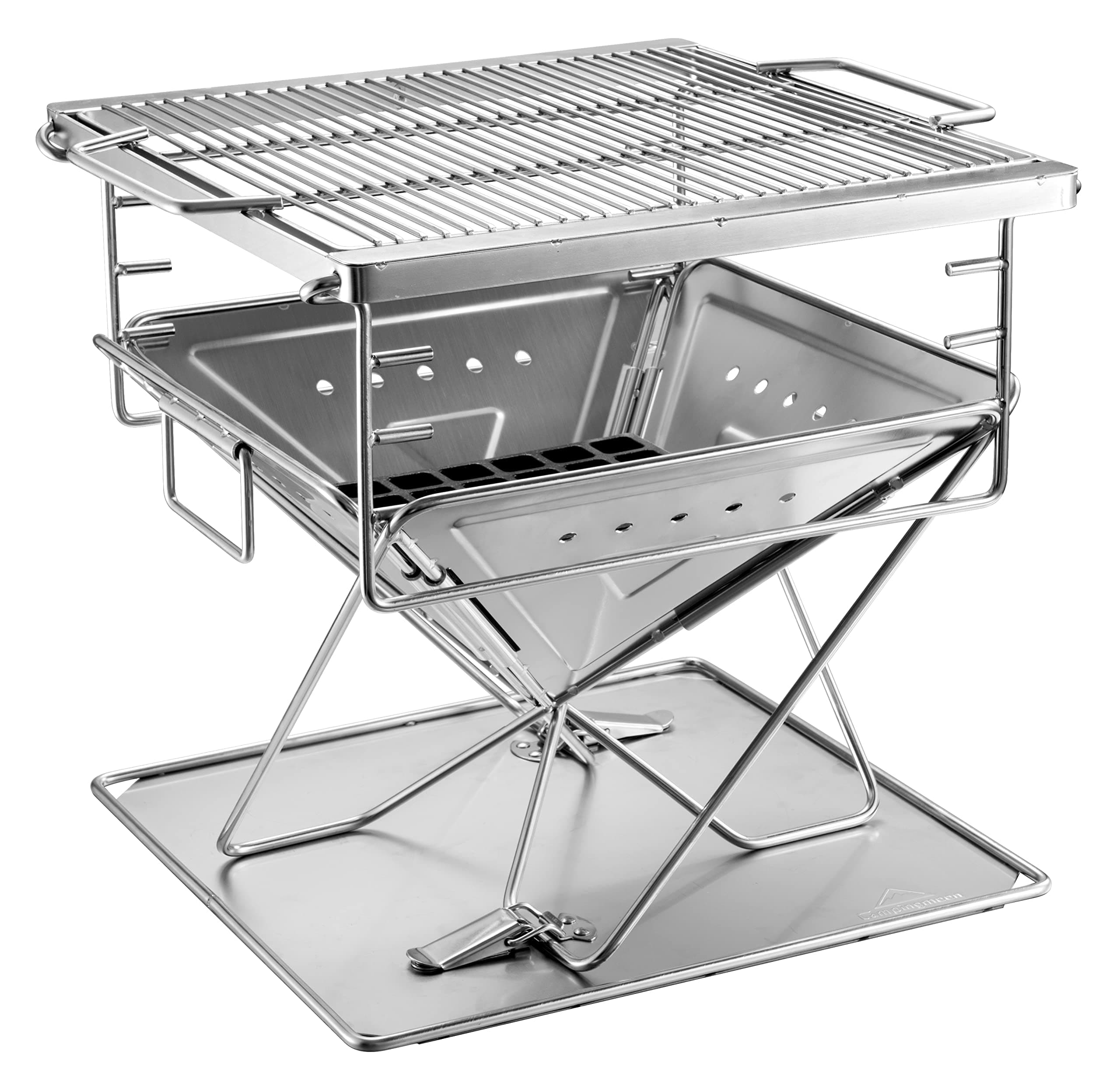 Campingmoon BBQ Grill Fire Pit Foldable Stainless Steel - Medium MT-035