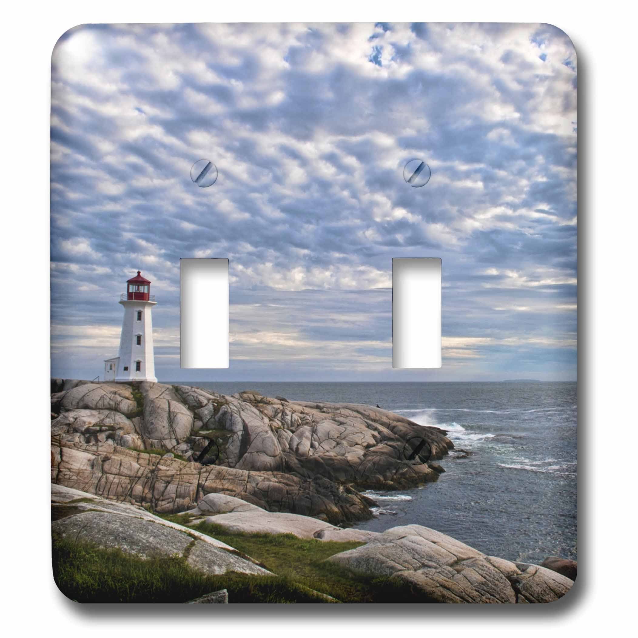 3dRoselsp_72927_2 Lighthouse in Peggys Cove, Nova Scotia-Cn07 Bba0022 Bill Bachmann Light Switch Cover