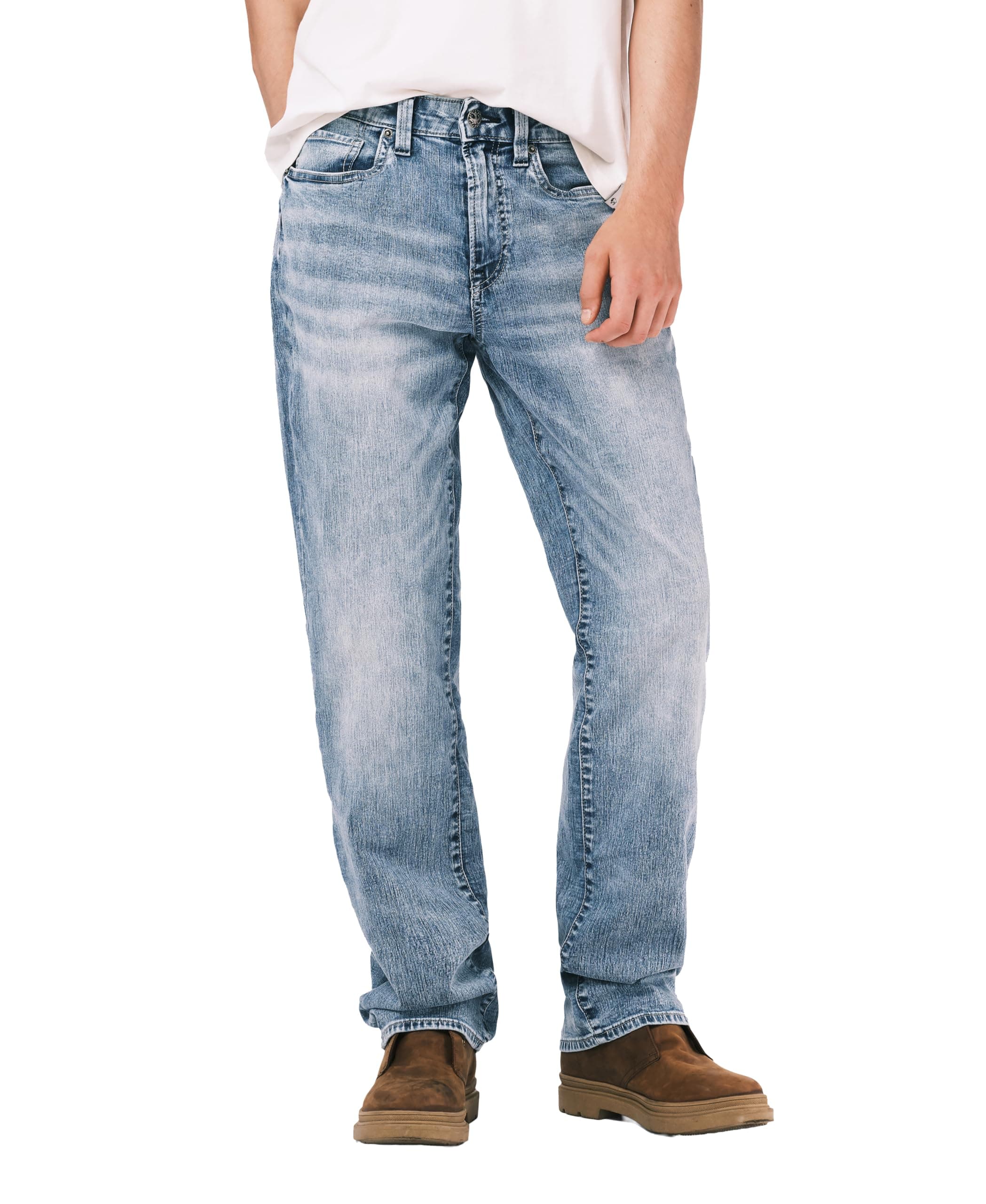 Buffalo David Bitton Mens Relaxed Straight Leg Driven Jean with Stretch Fabric