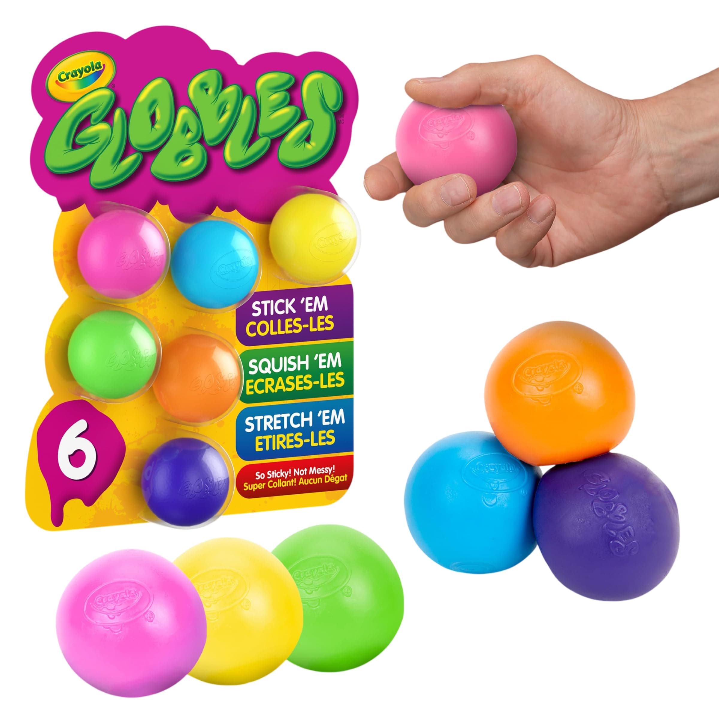 GLOBBLES 6/PKG ASSRT COLR, Multi-Colour, One Size