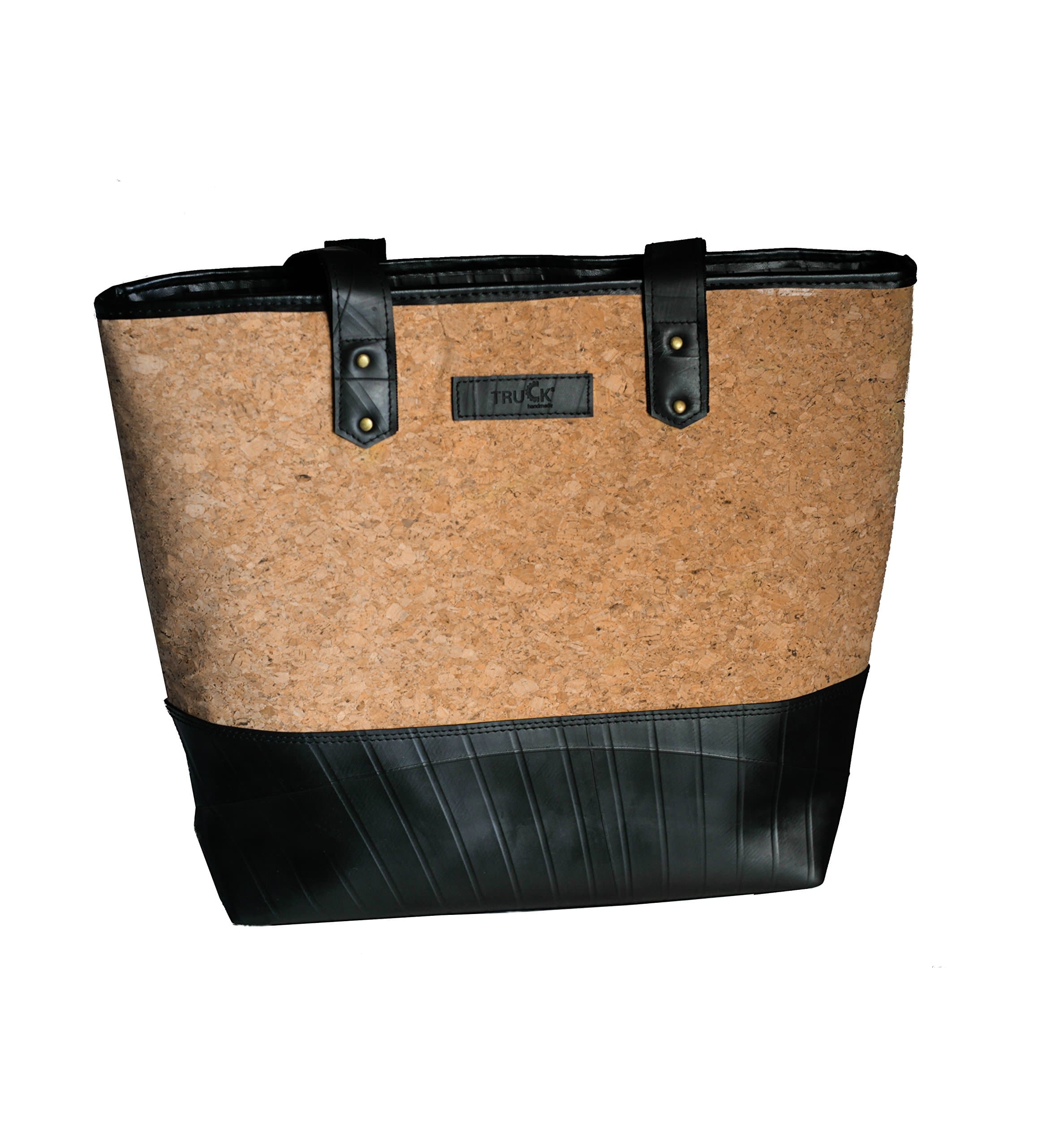 Trucks Eco-Rubber Tote Handbag with Cork Accents