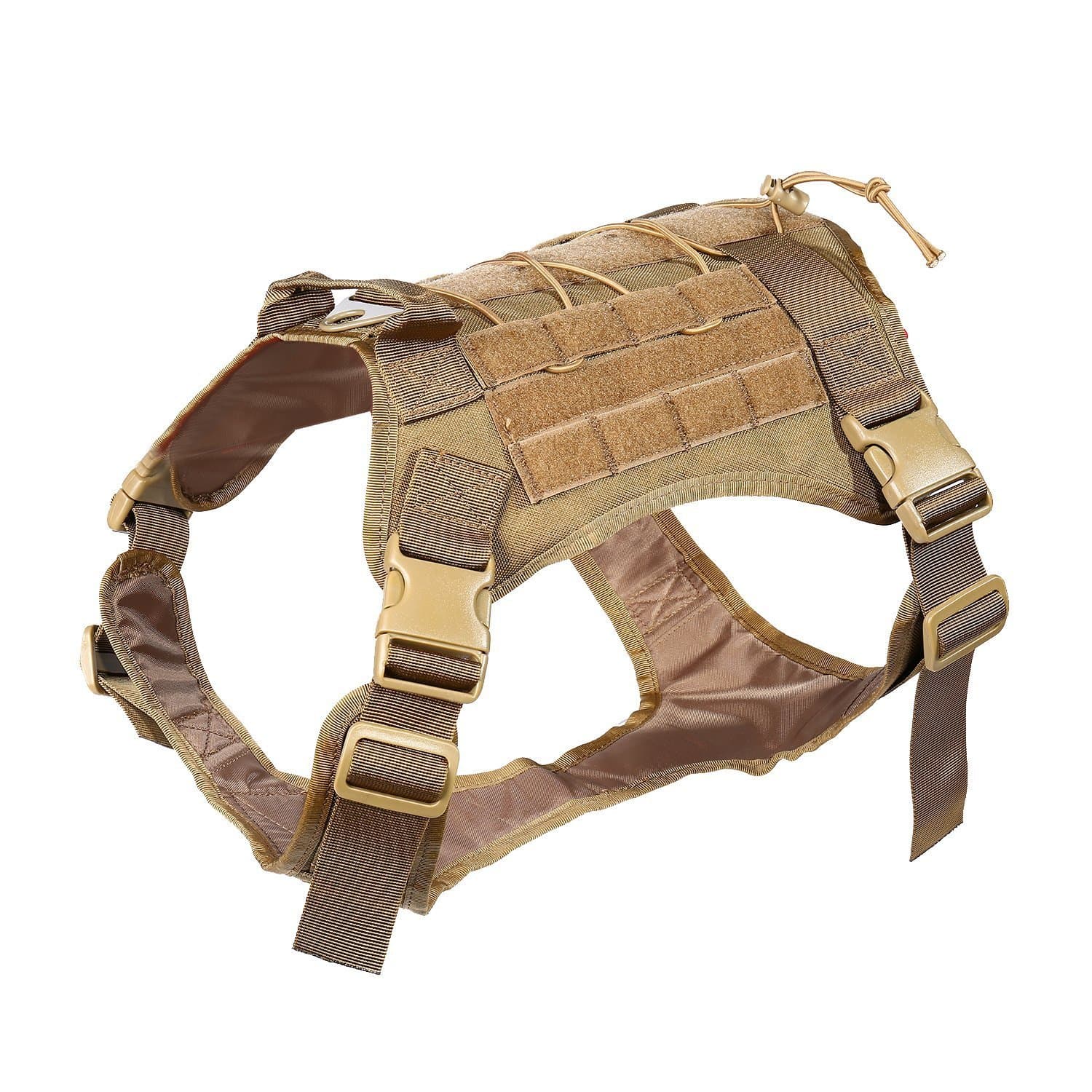 Feliscanis Tactical Service Dog Vest Military Patrol K9 Dog Vest Brown L