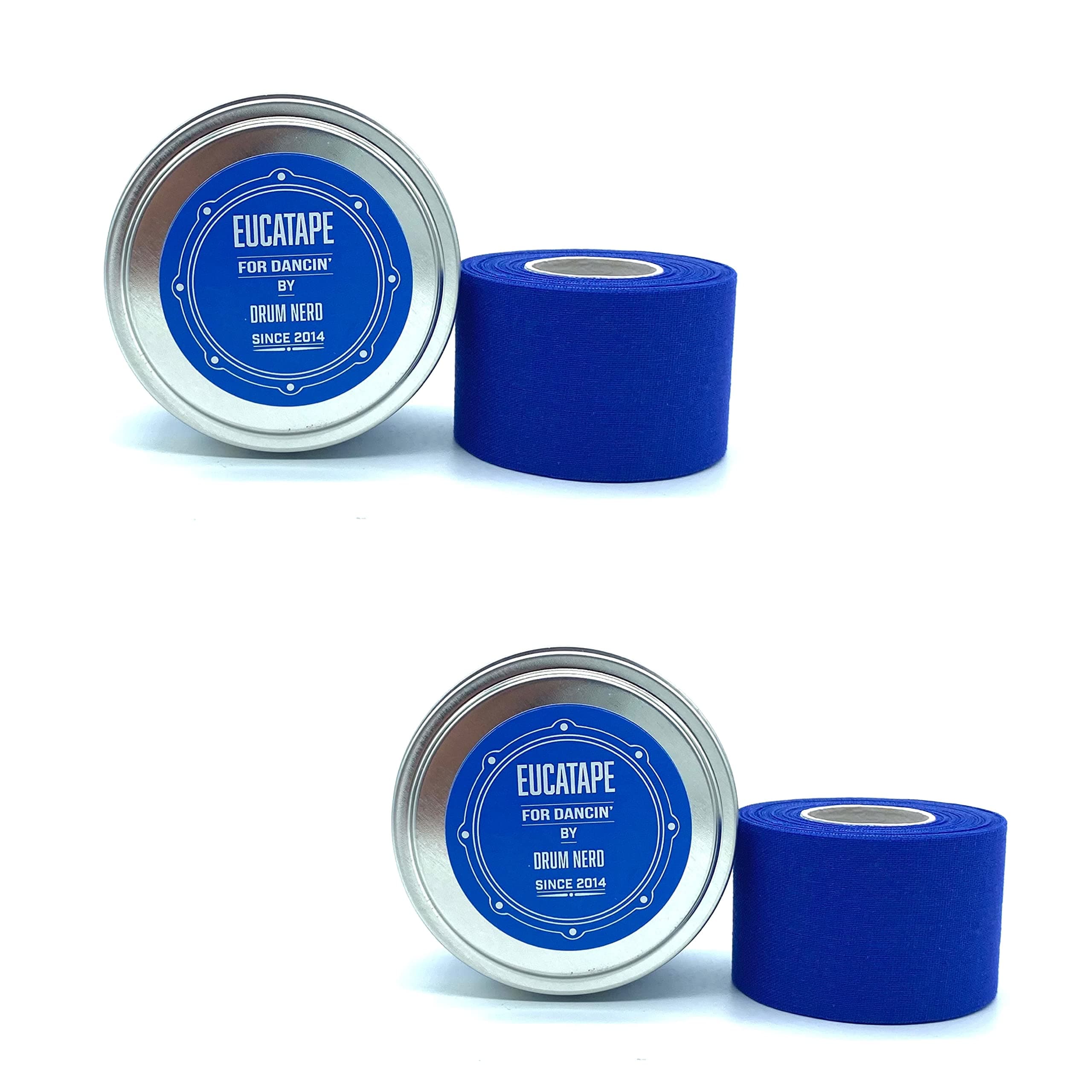 Eucatape Eucalyptus Infused Dancing Tape - for Ballet Salsa Hip Hop Ballroom Contemporary Latin Irish Modern Jazz Tap (Blue, 2 Pack)
