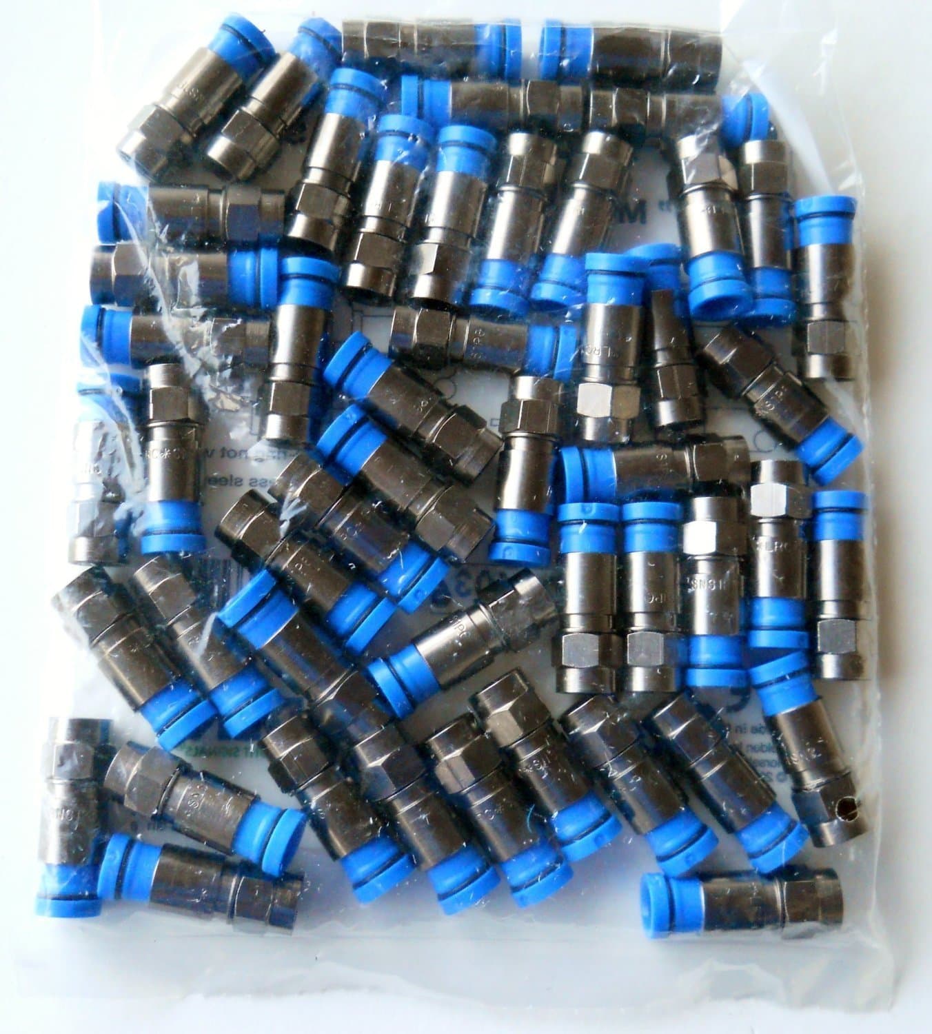 Thomas & Betts Rg6 Compression Connectors Regular Snap-N-Seal Pack of 50