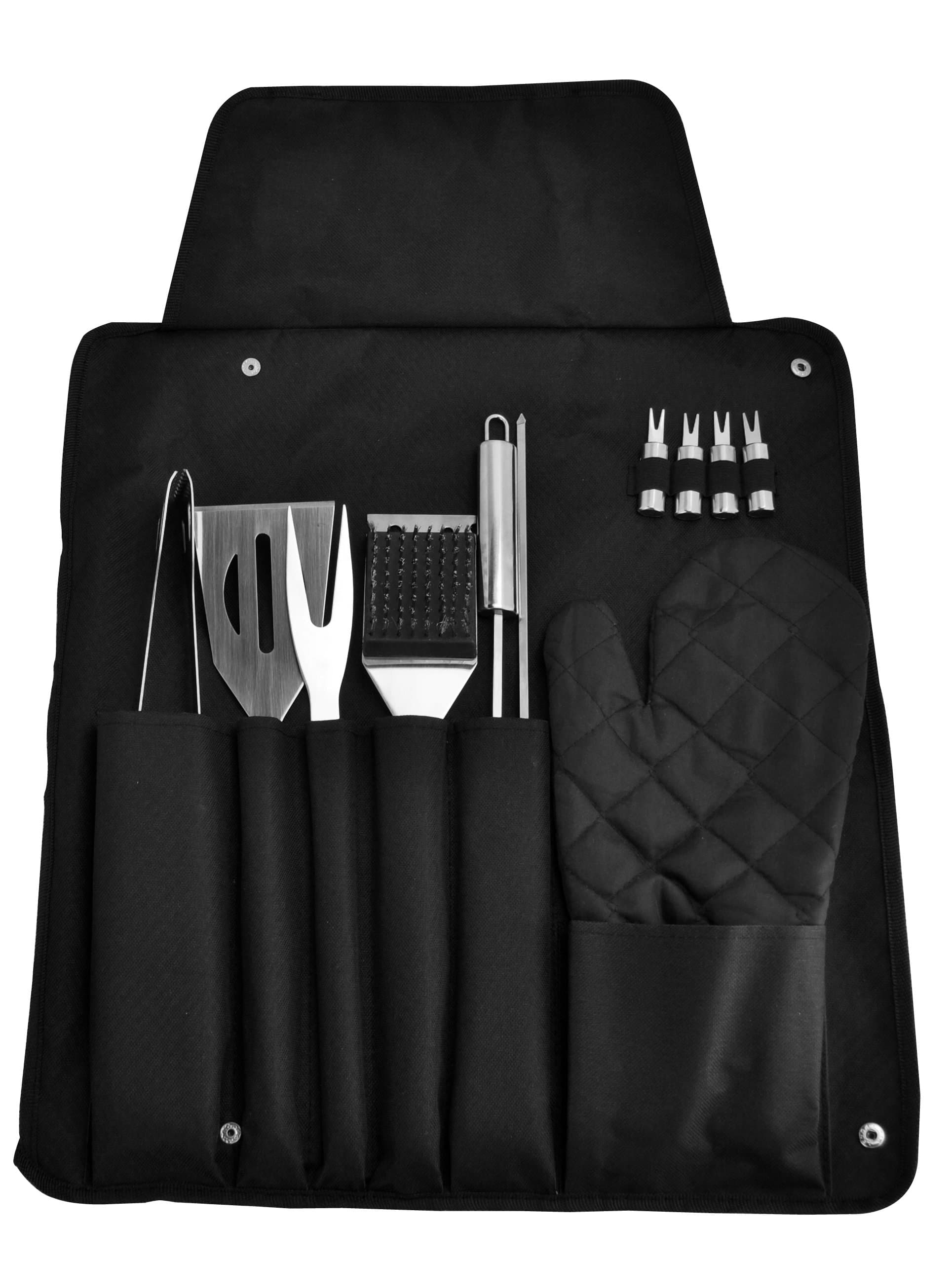 12pc Stainless Steel Barbeque Set & Apron by Grill King