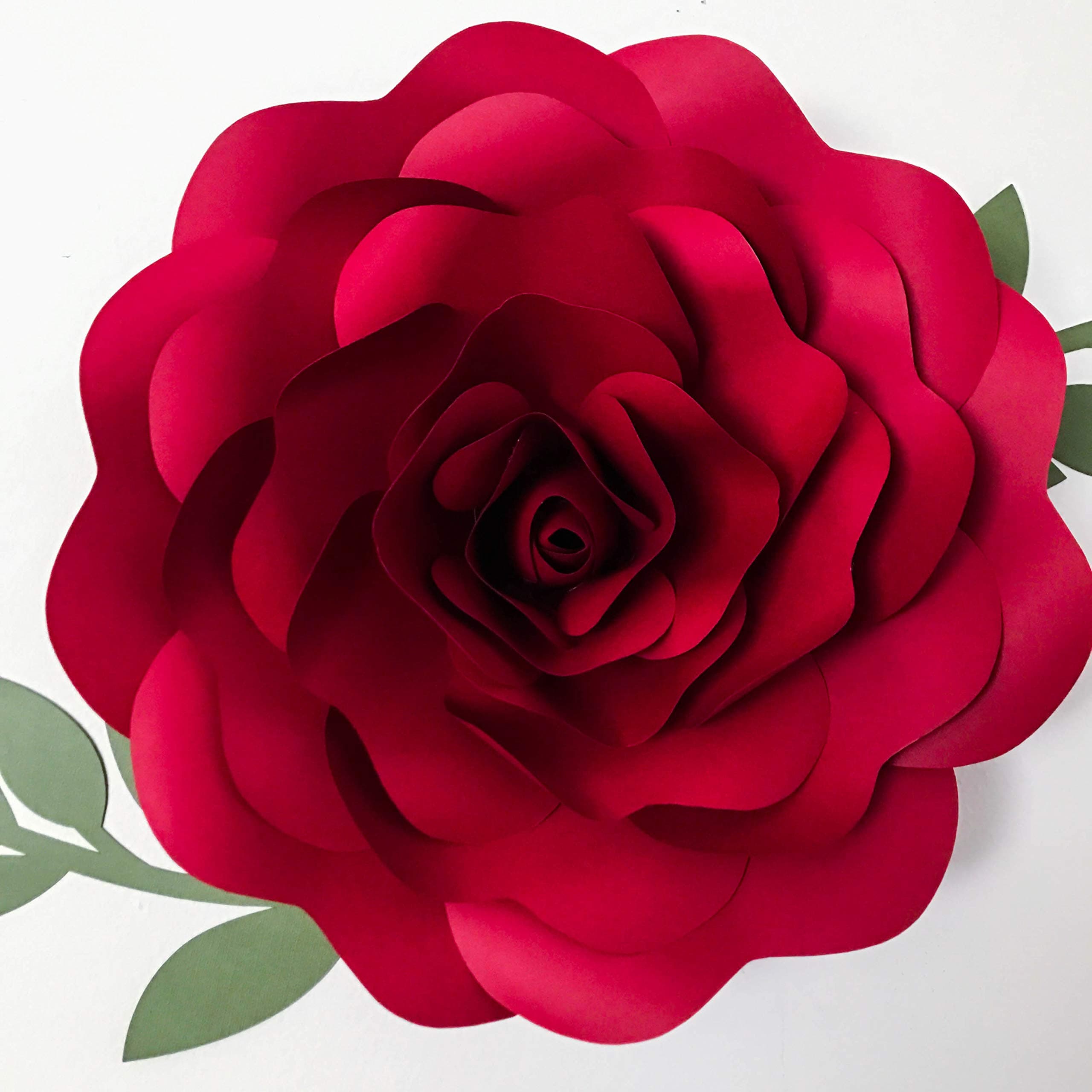 3D Giant Paper Flower Rose Petal 39 Template | DIY Paper Flower Stencil | Large Flower Pattern | Complete Flower Template Kit