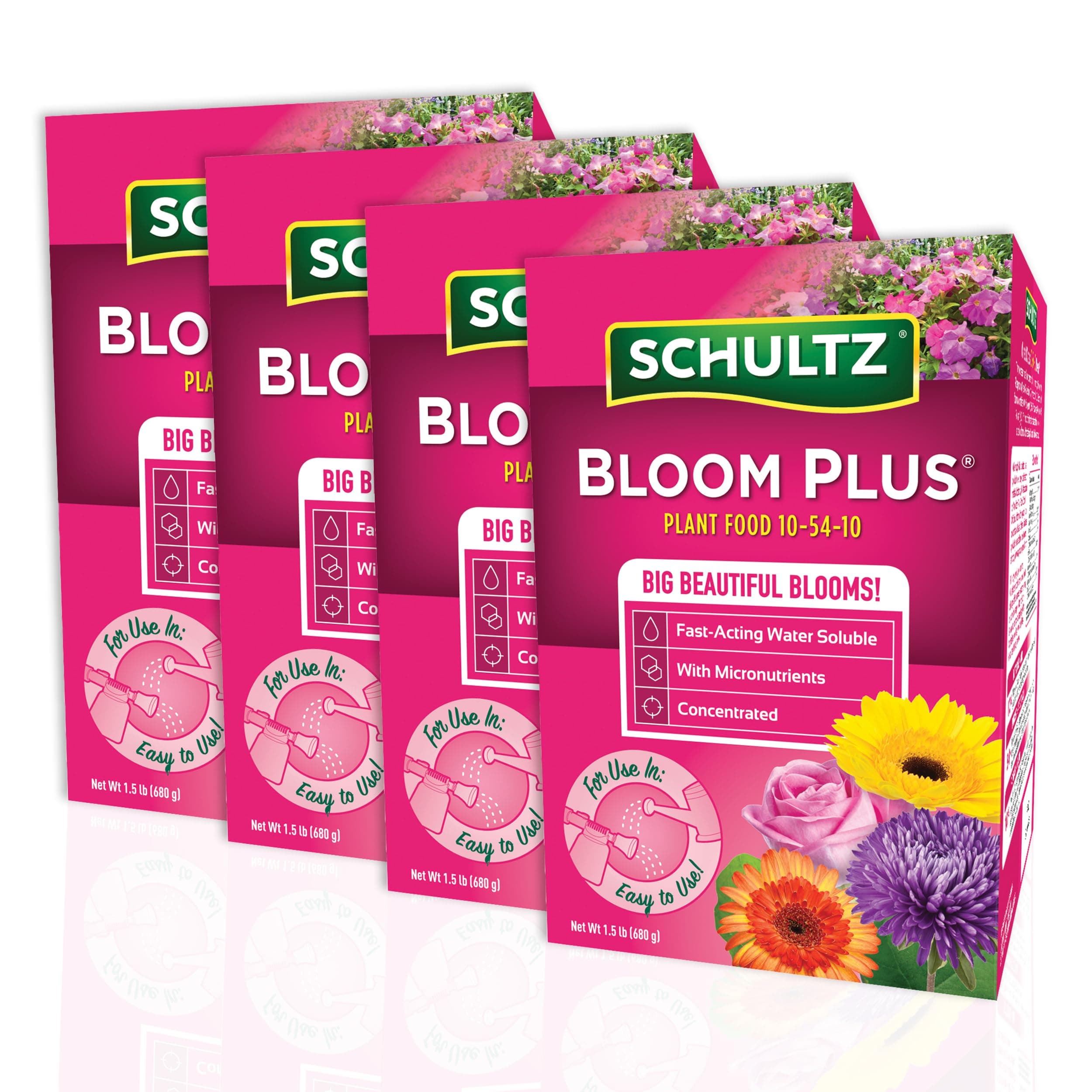 Bloom Plus Water Soluble Plant Food 10-54-10, 1.5-Pound (4)