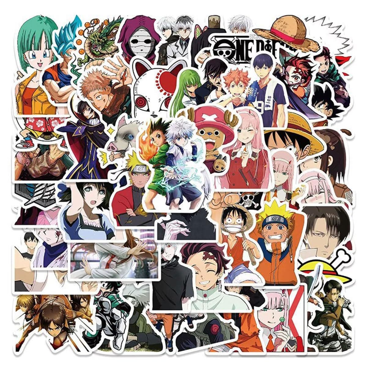 Japanese Anime Stickers, Popular Classic Mixed Stickers, 50pcs Waterproof Vinyl Stickers for Car Phonec Computer, Guitar, Luggage, Skateboard for Cartoon Fans …