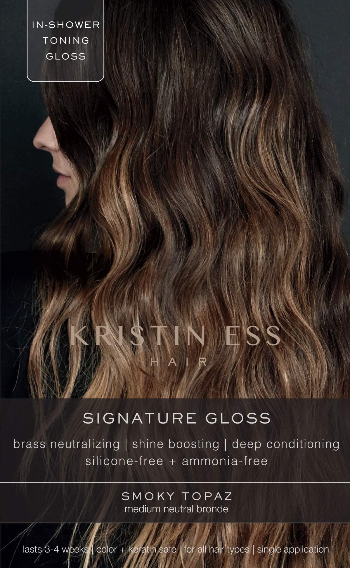 Kristin Ess Signature Hair Gloss - Smoky Topaz: Medium Neutral Blonde