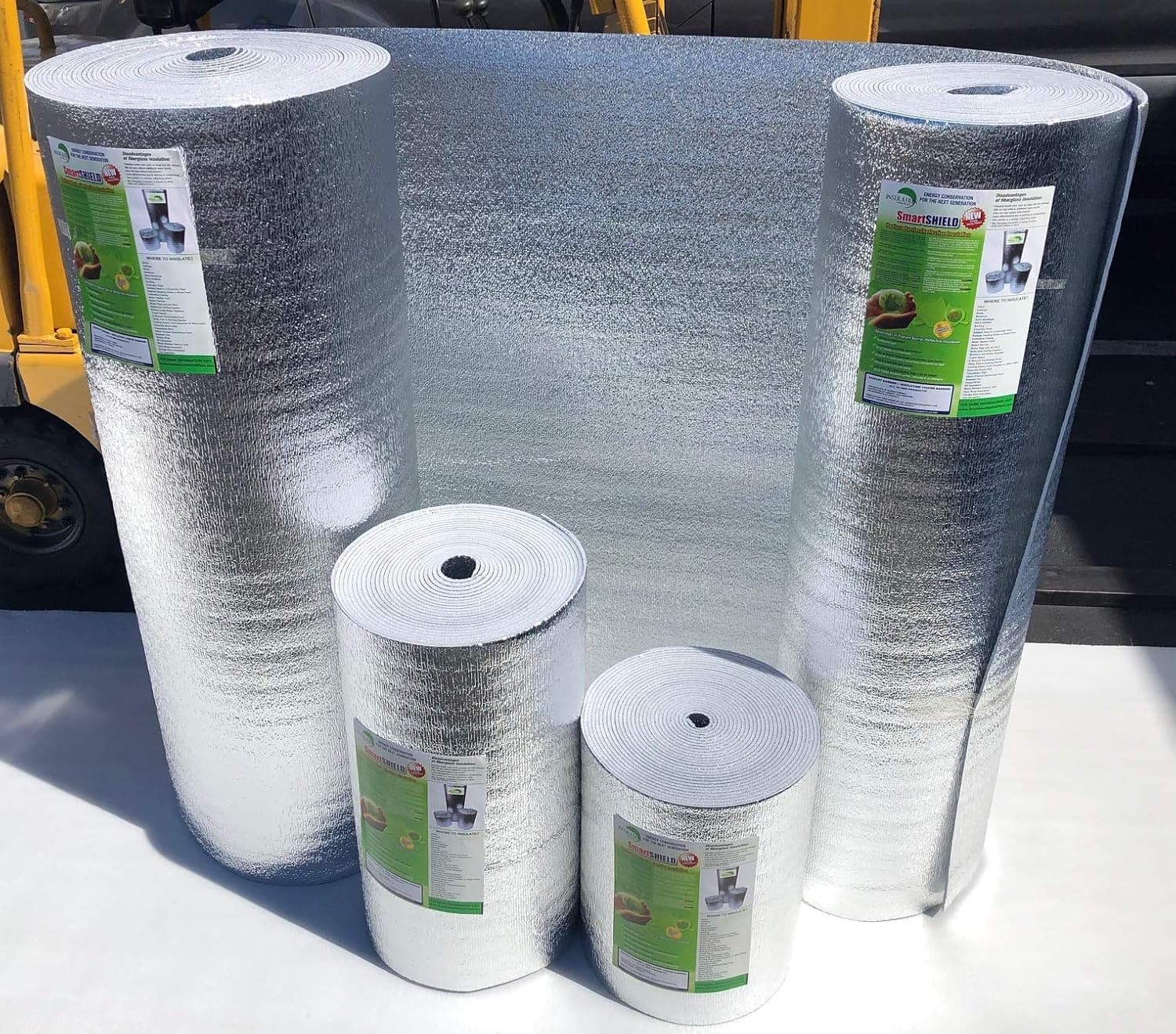 INSULATION MARKETPLACE SmartSHIELD -5mm 48''X25ft Reflective Roll, Foam Core Radiant Barrier, Thermal Foil - Engineered Foil