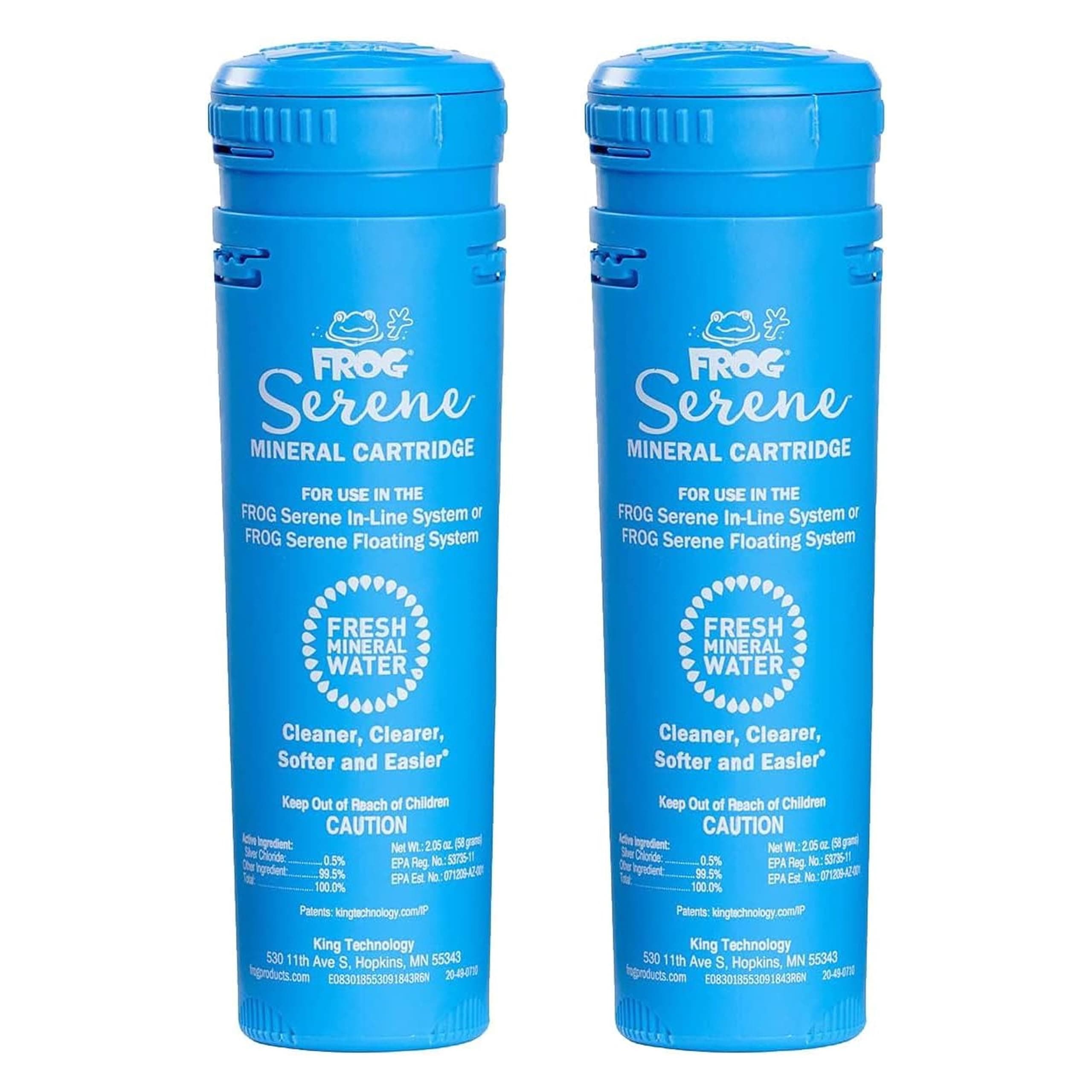 FROG Serene Replacement Mineral Cartridges for use with Hot Tub FROG Serene Floating Sanitizing System - Prefilled for Quick & Easy Hot Tub Maintenance - 2 Pack