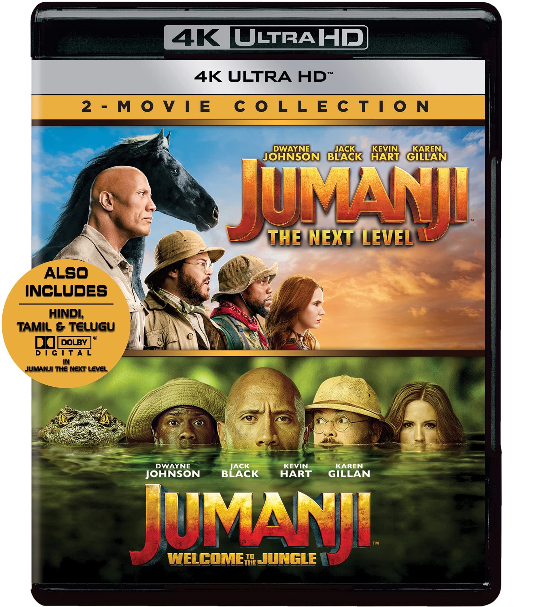 Jumanji 2 Movie Collection - Jumanji: Welcome to the Jungle (2017) + Jumanji: The Next Level (2019) (4K UHD) (2-Disc)