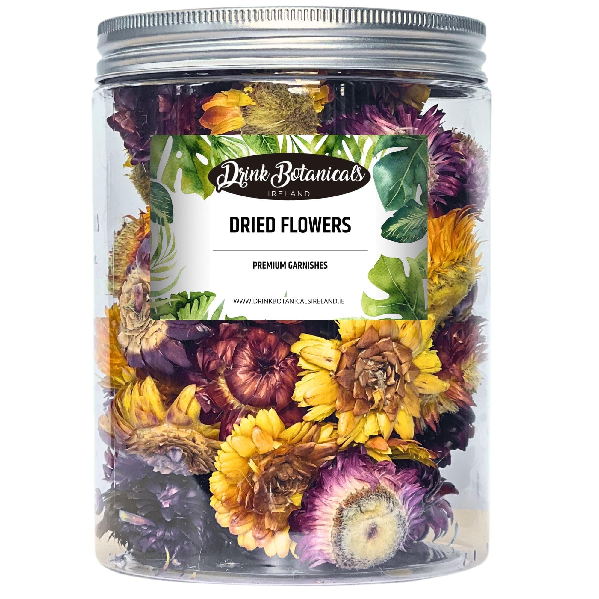 Edible Dried Mixed Flowers | 100% Natural & 50+ For Garnishing Cocktails, Cake Decoration, Tea Infusions 50G,1.76 Oz| Chrysanthemum Petjar Drink Botanicals