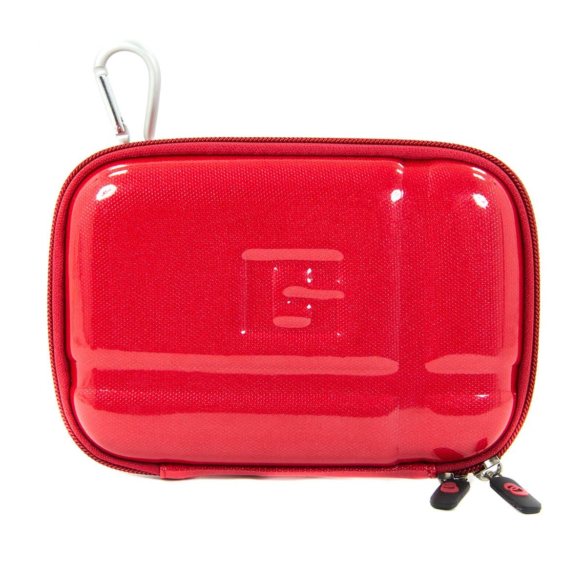 NuVur Red Ablaze Heavy Duty Hard Cover Carry Case for External Battery :: RAVPower Icona RP-WD02 Wireless Filehub Travel Router ::