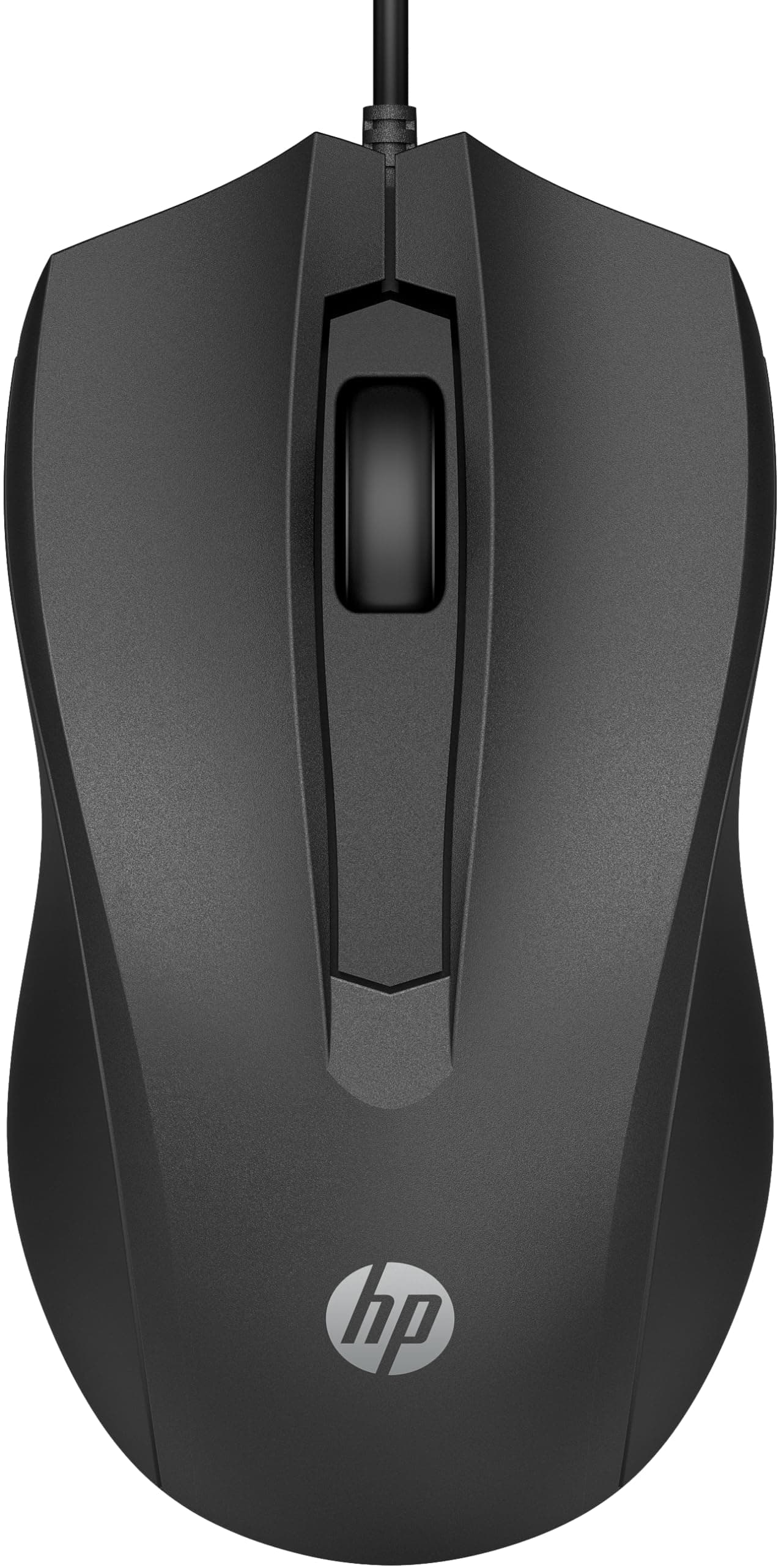 Wired Mouse 100 - Precise Optical Sensor with 1600 DPI - Easy USB Connection - Ambidextrous Design - 3 Button Control & Built-in Scrolling - Multi-OS Compatible (6VY96AA#ABL)