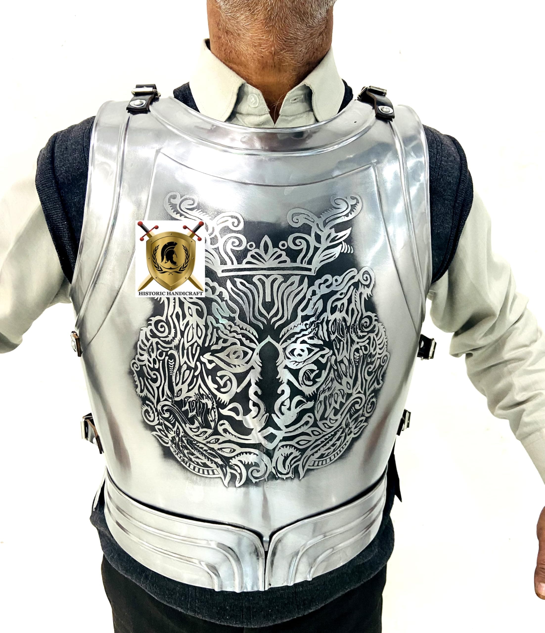 HISTORIC HANDICRAFTMedieval Breastplate Armor Costume Chest Plate Armour Halloween Role-play LARP SCA Reenactment Jacket Cosplay Costume